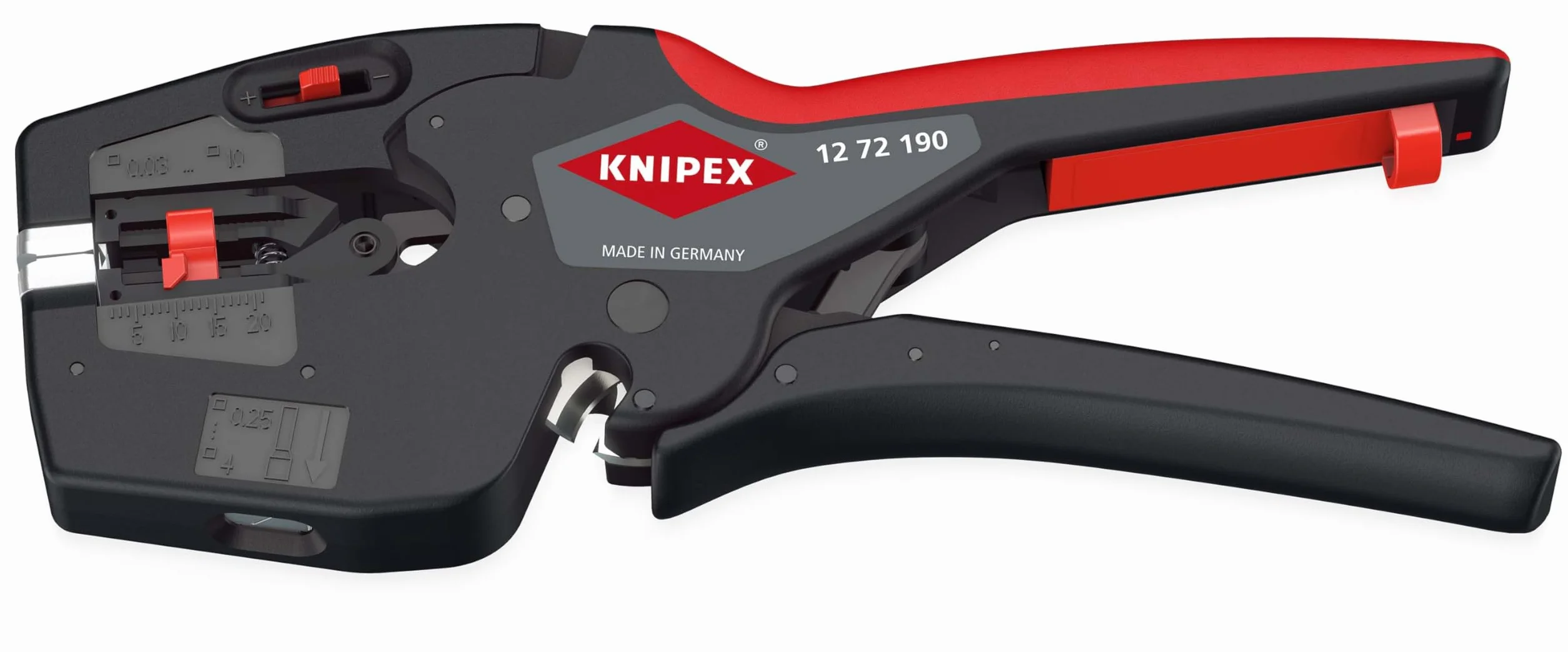 KNIPEX NexStrip Narzędzie wielofunkcyjne dla elektryków w blister z nasadkami z antypoślizgowego tworzywa sztucznego 190 mm, 12 72 190 SB