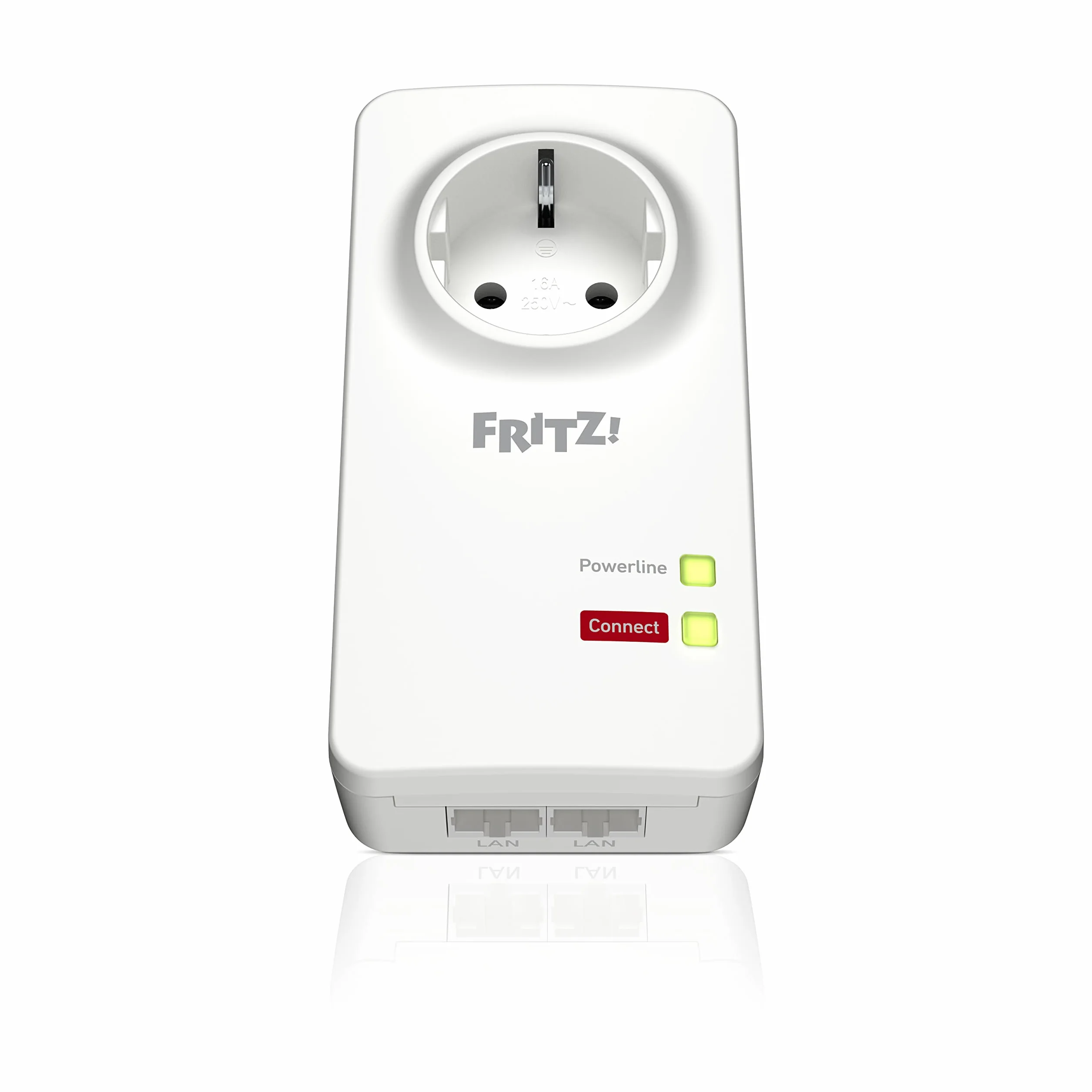AVM FRITZ!Powerline 1220E Adapter, 1200 Mbit/s, 2 x Gigabit LAN