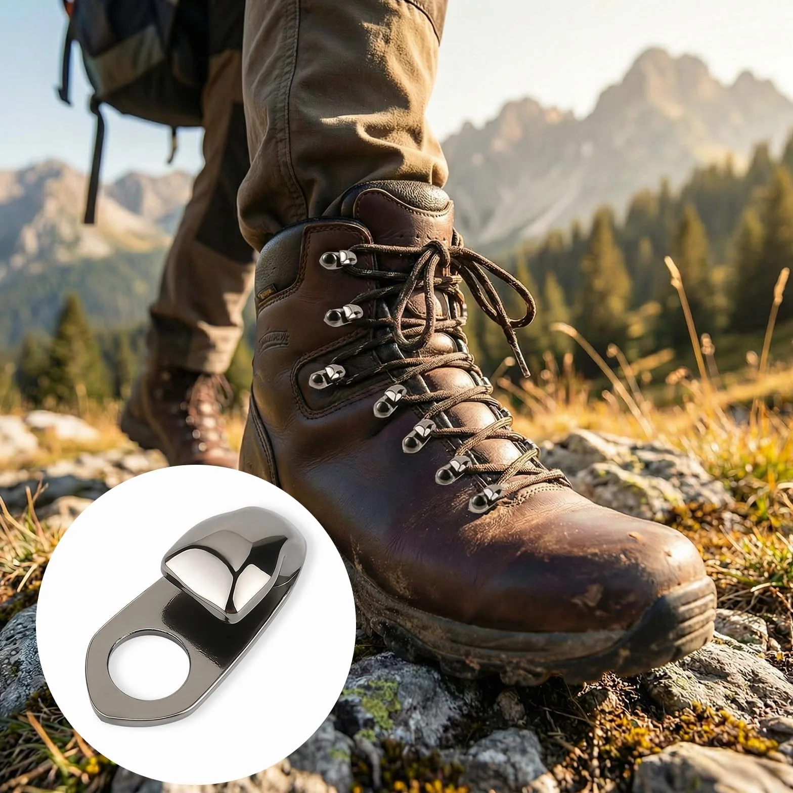 20 sztuk haczyków na buty, sznurówki, nity, klamry, haczyki na buty z nitami do wspinaczki, buty trekkingowe, do pracy na świeżym powietrzu, wspinaczki górskiej, "zrób to sam", dekoracja i