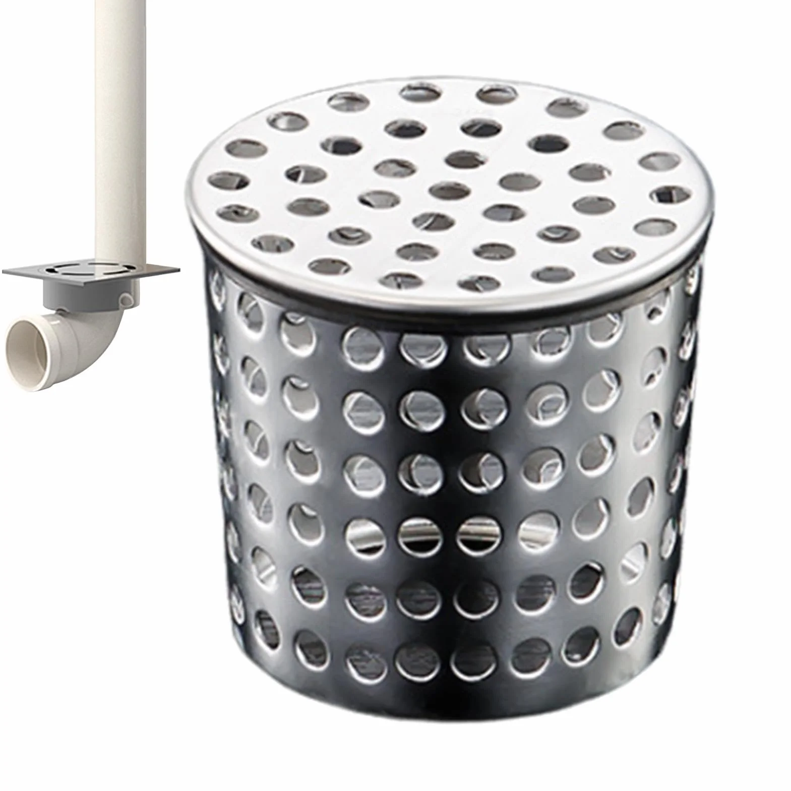 Osłona rynny spustowej, filtr liści rury spustowej, osłony liści rynny, konstrukcja ze stali nierdzewnej 304, 60 mm, regulowana i elastyczna konstrukcja, łatwy montaż na liście, inne zanieczyszczenia