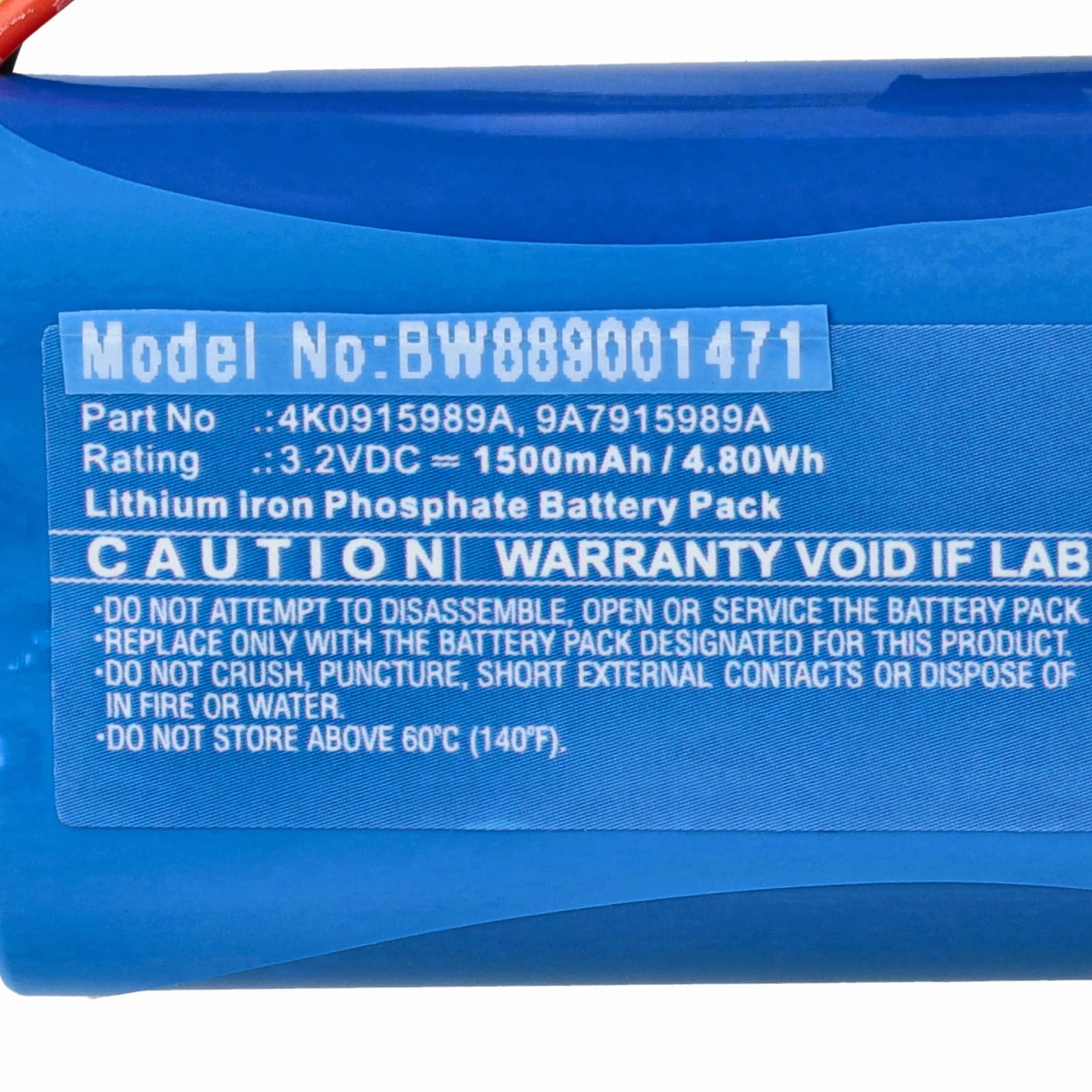 vhbw Akumulator Zastępuje Audi 4M0 907 486 4K0915989A 9A7915989A do Nadajnika Połączeń Alarmowych 1500 mAh 3,2 V LiFePO4