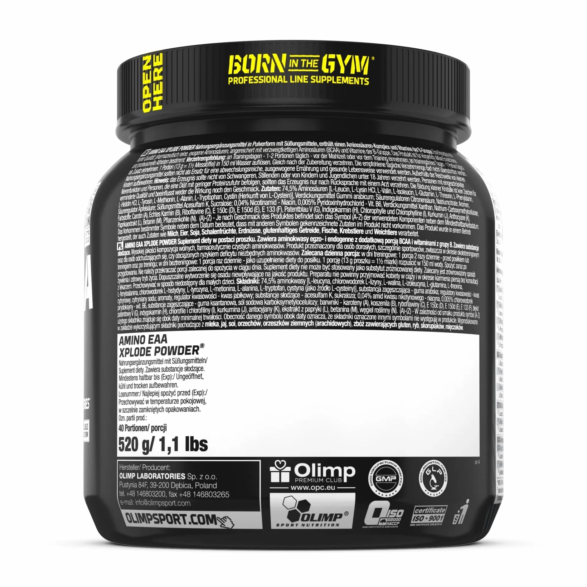 Olimp Amino EAA Xplode Powder - 520 g, Ice Tea