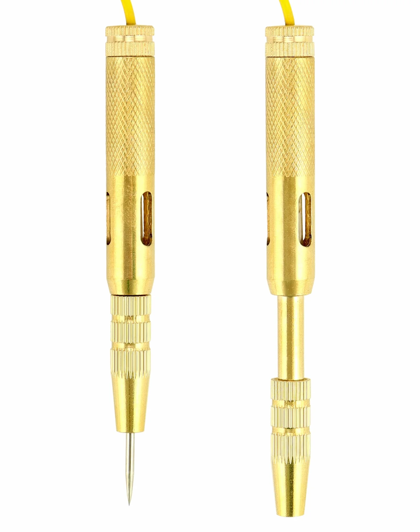 QWORK® Tester napięcia samochodowego 6 V, 12 V, 24 V, z lampą kontrolną, tester napięcia samochodowego z zaciskiem krokodylkowym, do samochodów i motocykli