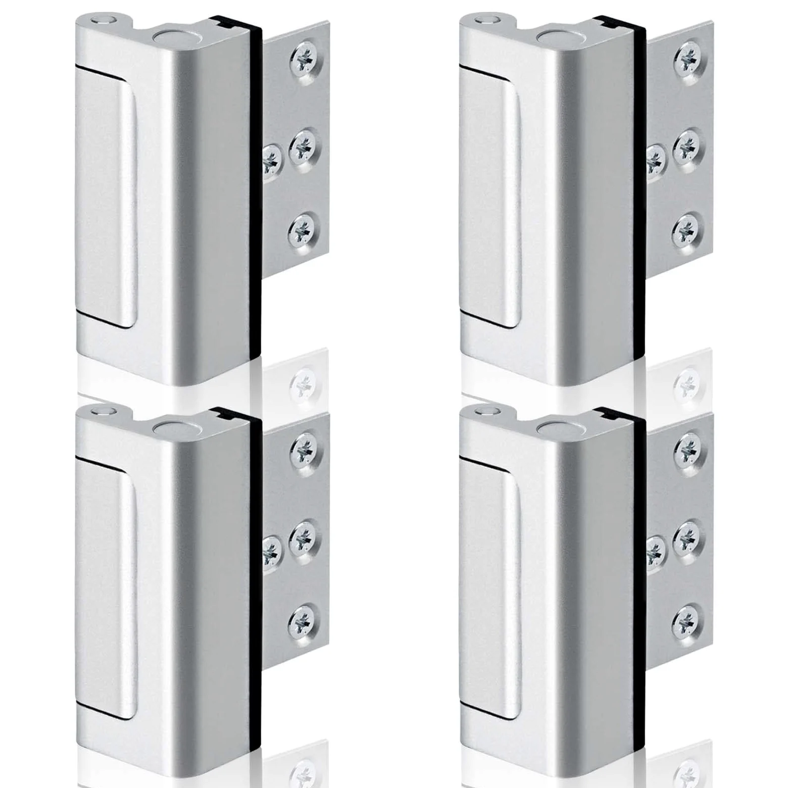 GreaTalent 4PACK Dom Zabezpieczenie Drzwi Wzmocnienie Blokada Zabezpieczenie przed dziećmi, Dodaj Wysokie bezpieczeństwo do domu Zapobiegaj nieautoryzowanemu wejściu, Aluminiowe wykończenie konstrukcji