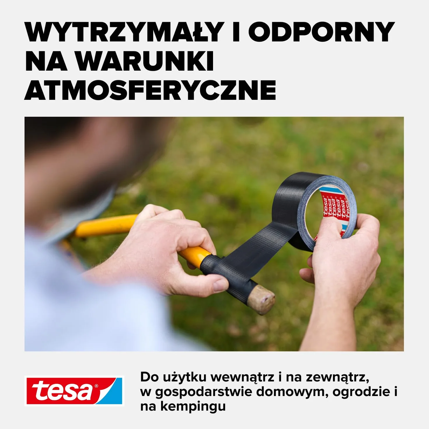 tesa extra Power uniwersalna taśma dwustronna - bardzo mocna taśma samoprzylepna - uniwersalna taśma dwustronna do napraw, mocowania, uszczelniania i nie tylko - biały - 1 rolka - 50 m x 50 mm