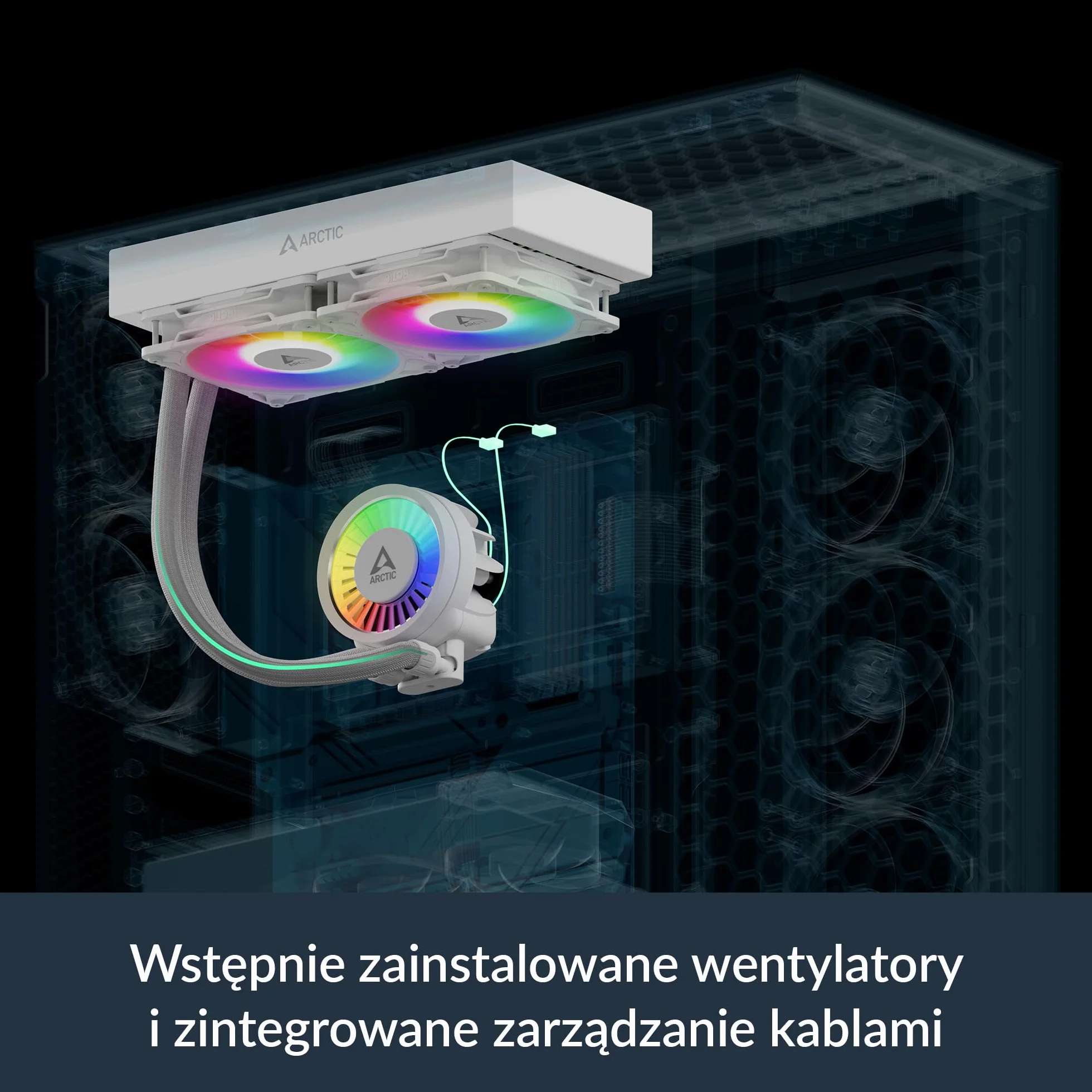 ARCTIC Liquid Freezer III Pro 280 A-RGB chłodzenie wodne AIO CPU 2x140mm 38mm PWM biały