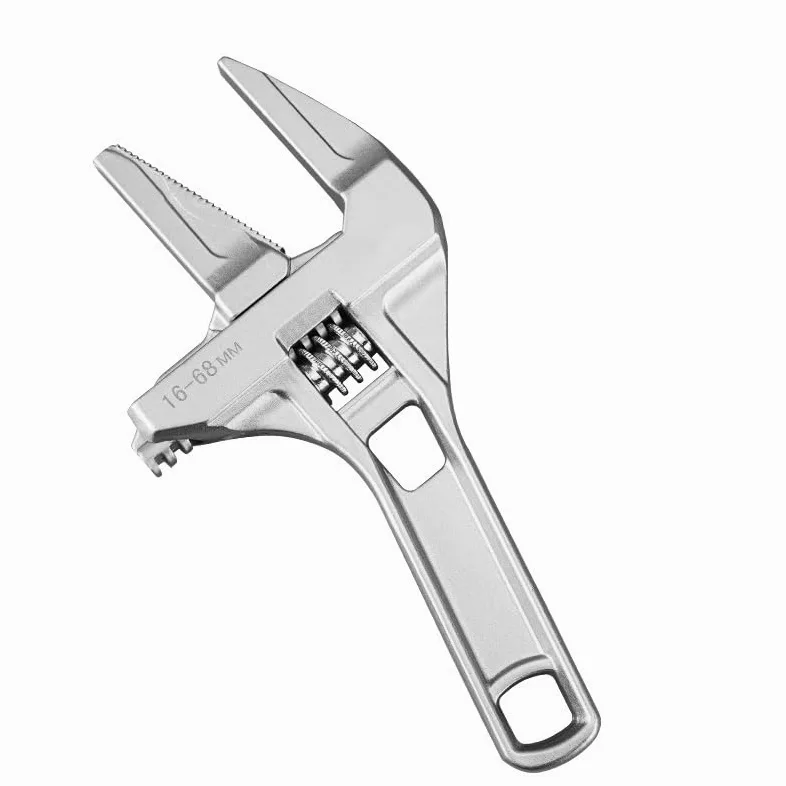 Klucz nastawny duży klucz otwierający klucz ze stopu aluminium uniwersalny klucz do rur narzędzia ręczne do naprawy baterii łazienkowych dodatkowe zęby