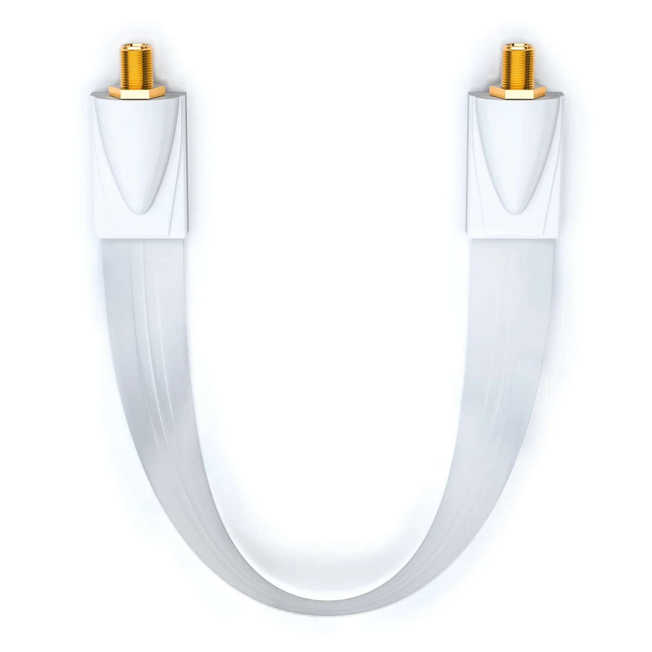 deleyCON tuleja okienna kabel satelitarny 17cm 26cm ekranowany biały