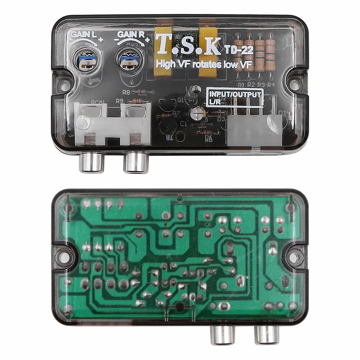 Samochodowy konwerter audio stereo RCA High Low Frequency regulowany adapter poziomu głośnika