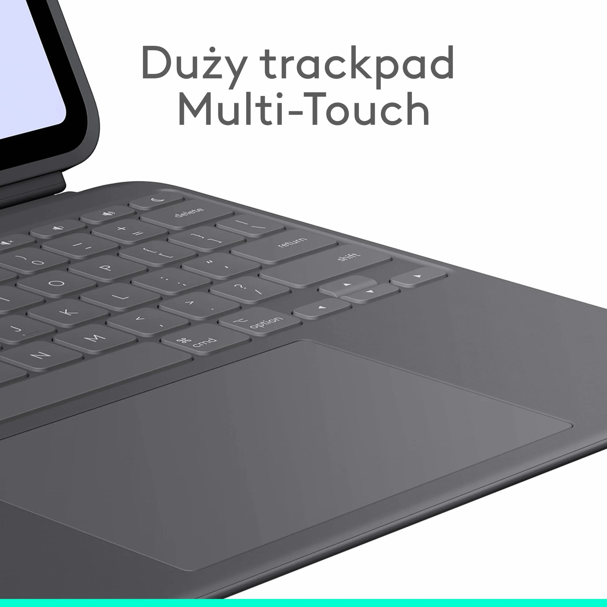 Logitech Combo Touch Etui z klawiaturą do iPada Pro 13 cali M4 M5 2024 2025 Odłączana podświetlana podstawka Grafit