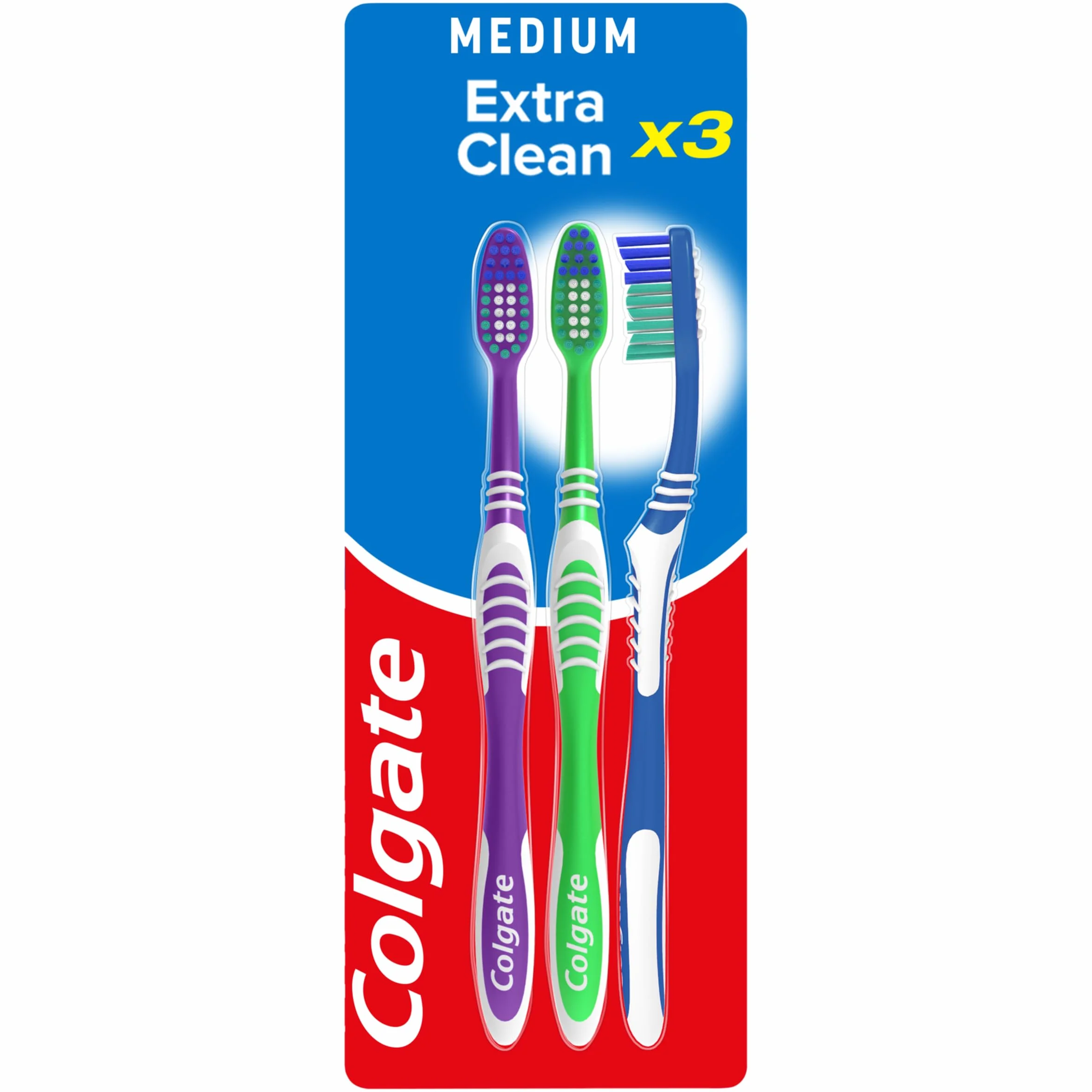 Colgate Palmolive 83431 Szczoteczki do Zębów, 3 szt, Wielokolorowe