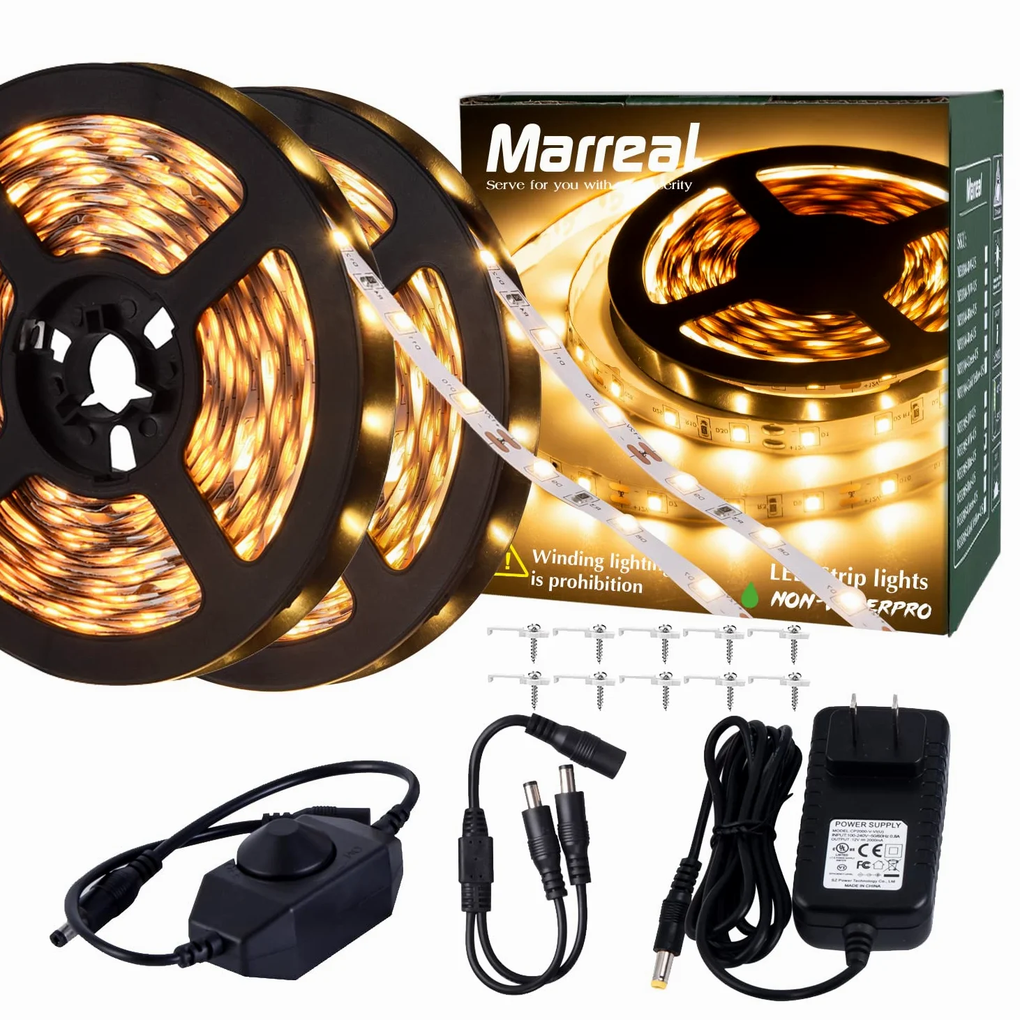Taśmy świetlne LED, ciepła biel, 12 m, możliwość ściemniania, 3000 K, SMD 2835, 720, super samoprzylepna, kompletny zestaw, wodoodporna i niewinna, idealna do dekoracji szafy i imprez