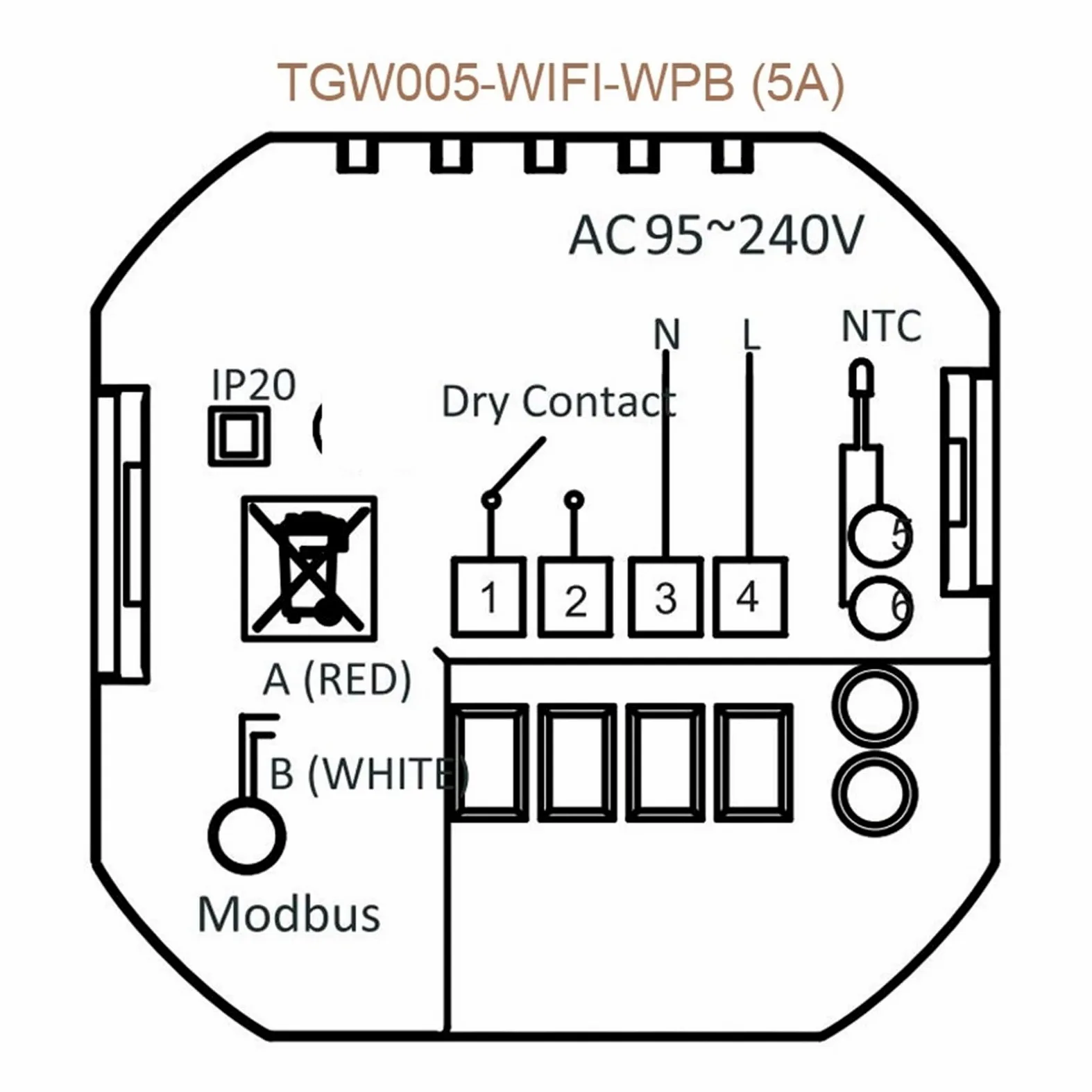 Termostat cyfrowy, Inteligentny termostat do kotła gazowego, ogrzewanie pokojowe przewodowy regulator temperatury Kontroler ekranu dotykowego podświetlenia domu(For Boiler)