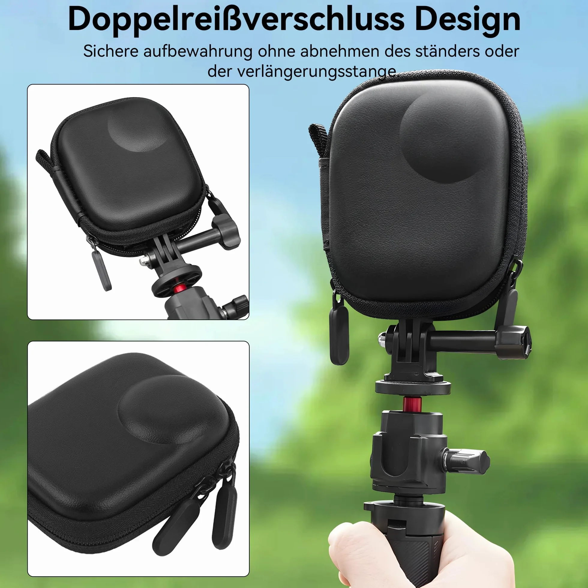 Osmo Nano Etui Transportowe Twarda Powłoka PU Torba Podróżna do DJI Osmo Nano Akcesoriów Kamery Pokrowiec Ochronny z Karabińczykiem