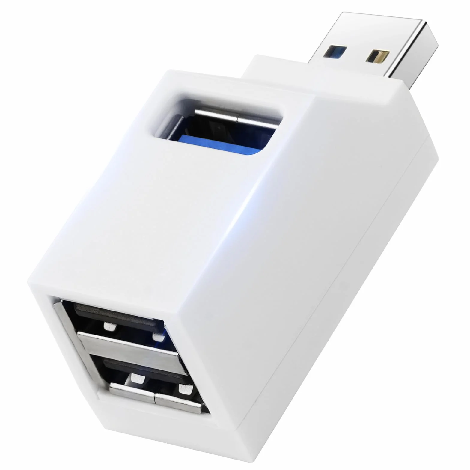 AXFEE Mini Koncentrator USB 3.0 Z Portem Multi (1 x 3.0, 2 x 2.0) - Szybkie Rozszerzenie Do Laptopa, Pendrive'a, Mobilnego Dysku Twardego i Innych Urządzeń