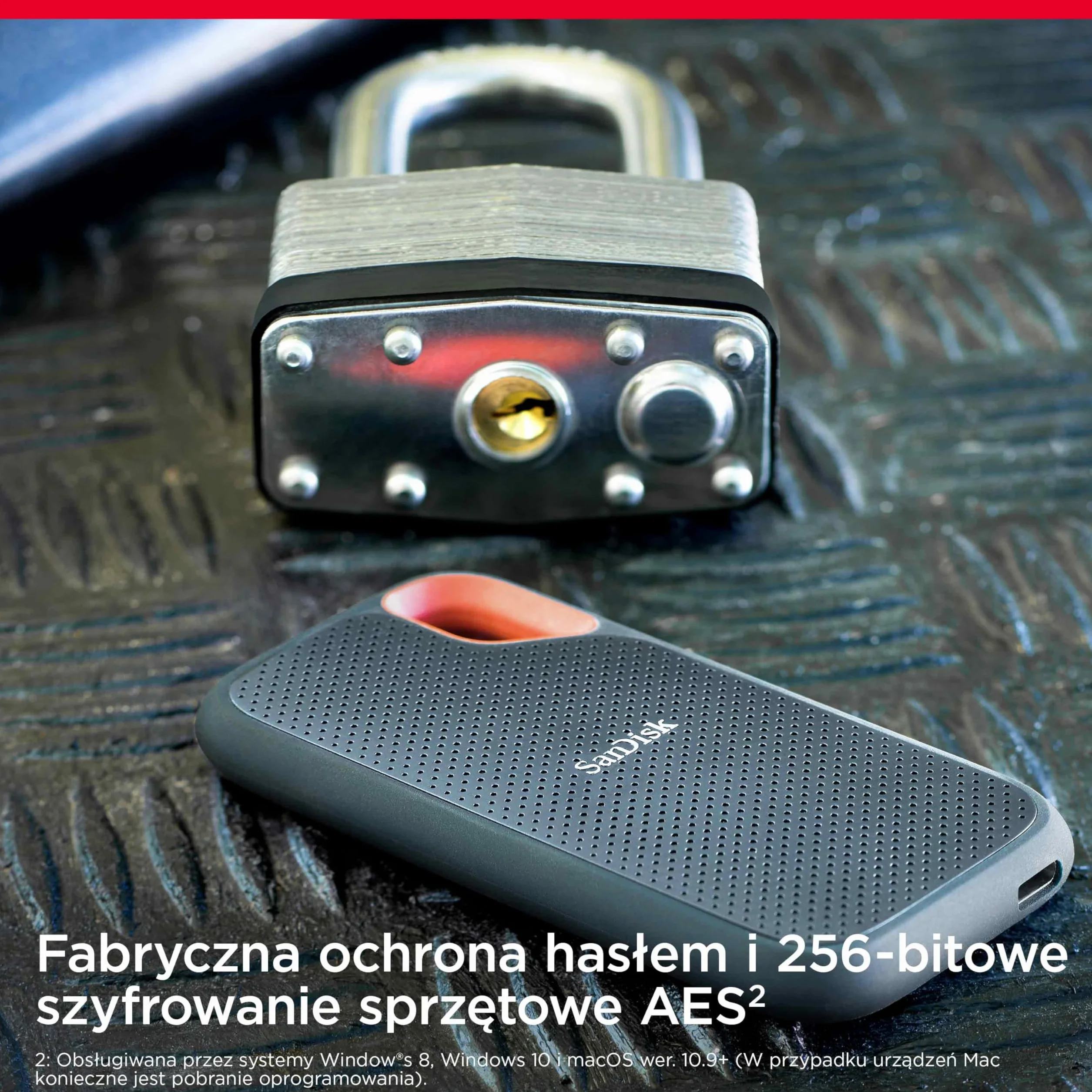 Sandisk Extreme SDSSDE61-2T00-G25 Dysk SSD 2 TB Granatowy/Czerwony