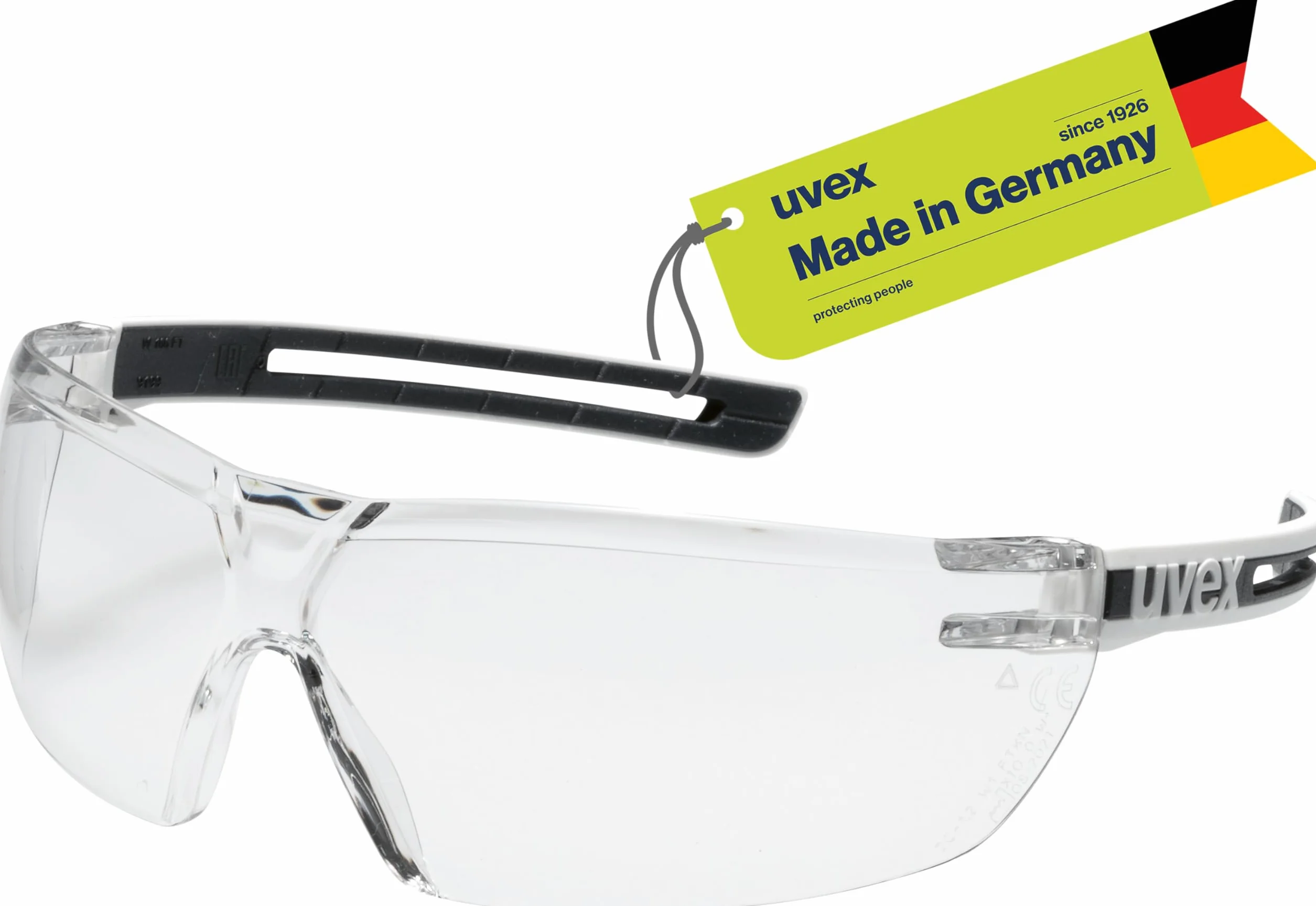 Uvex Tune-up okulary ochronne – okulary ochronne ze 100% ochroną przed promieniowaniem UV – bez metalu, odporne na zaparowanie i zarysowania – bardzo lekkie (23 g)