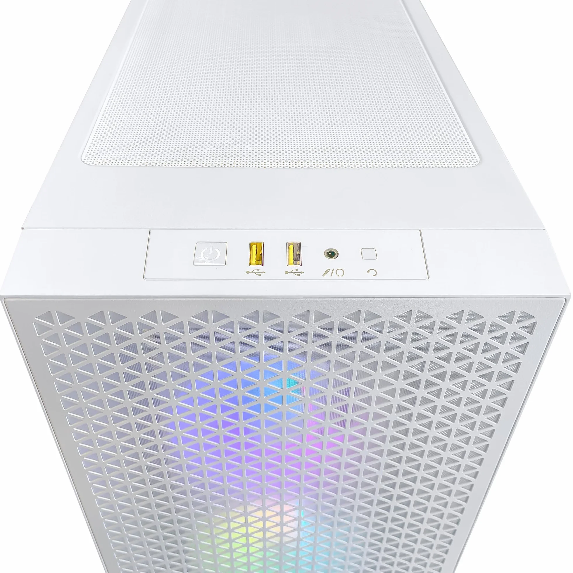 iCUE PC Gamer AMD 4060v2 White - obudowa Corsair 3000D RGB White - ASUS Prime A520 II WiFi - Corsair Vengeance 2X8GB DDR4 3600 - SSD 1TB - Windows 11 Pro