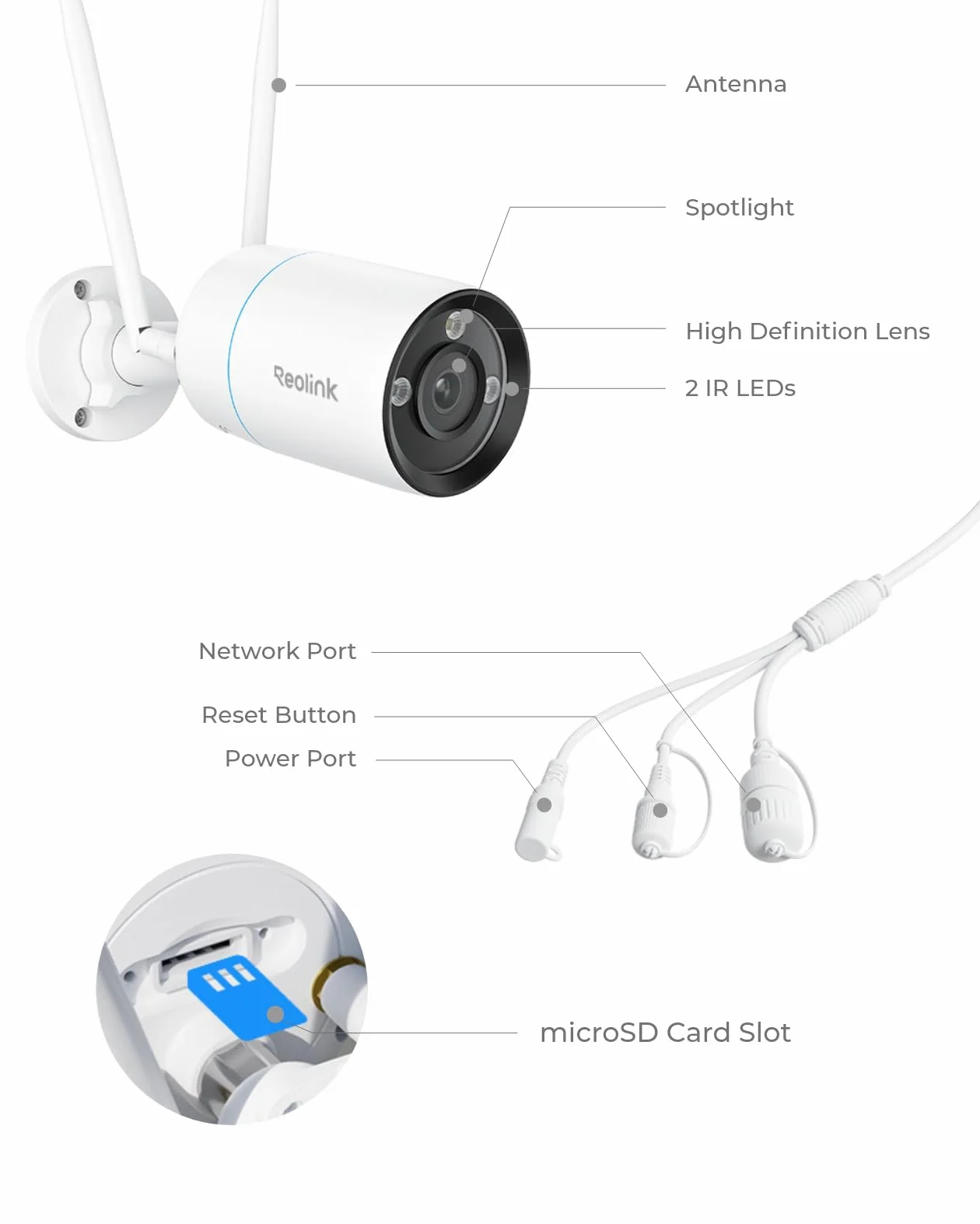Reolink RLC-810WA 4K Domowa Kamera Bezpieczeństwa, Kamera Zewnętrzna Wi-Fi 6 5/2,4 GHz IP67