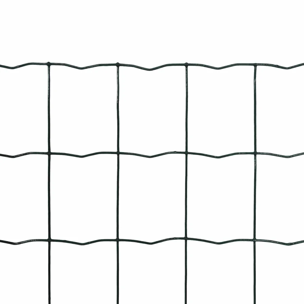 vidaXL Ogrodzenie Stalowe 25 x 1,0 m Zielone