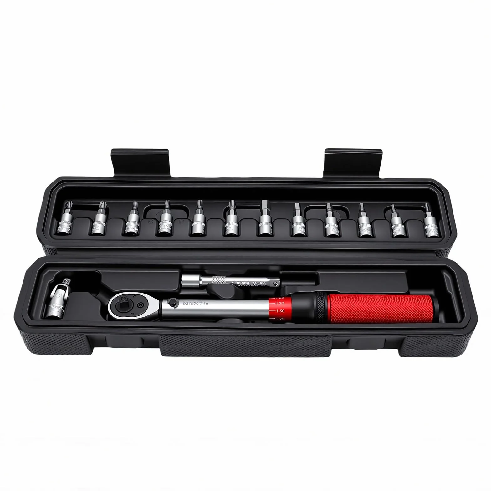 ViaGasaFamido Zestaw Kluczy Dynamometrycznych o Kącie Obrotu 5° Ergonomiczny i Trwały do ​​stali CRV Stosowanej w Lotnictwie Motoryzacyjnym (Zestaw do naprawy roweru 1/4" (5-25N).)