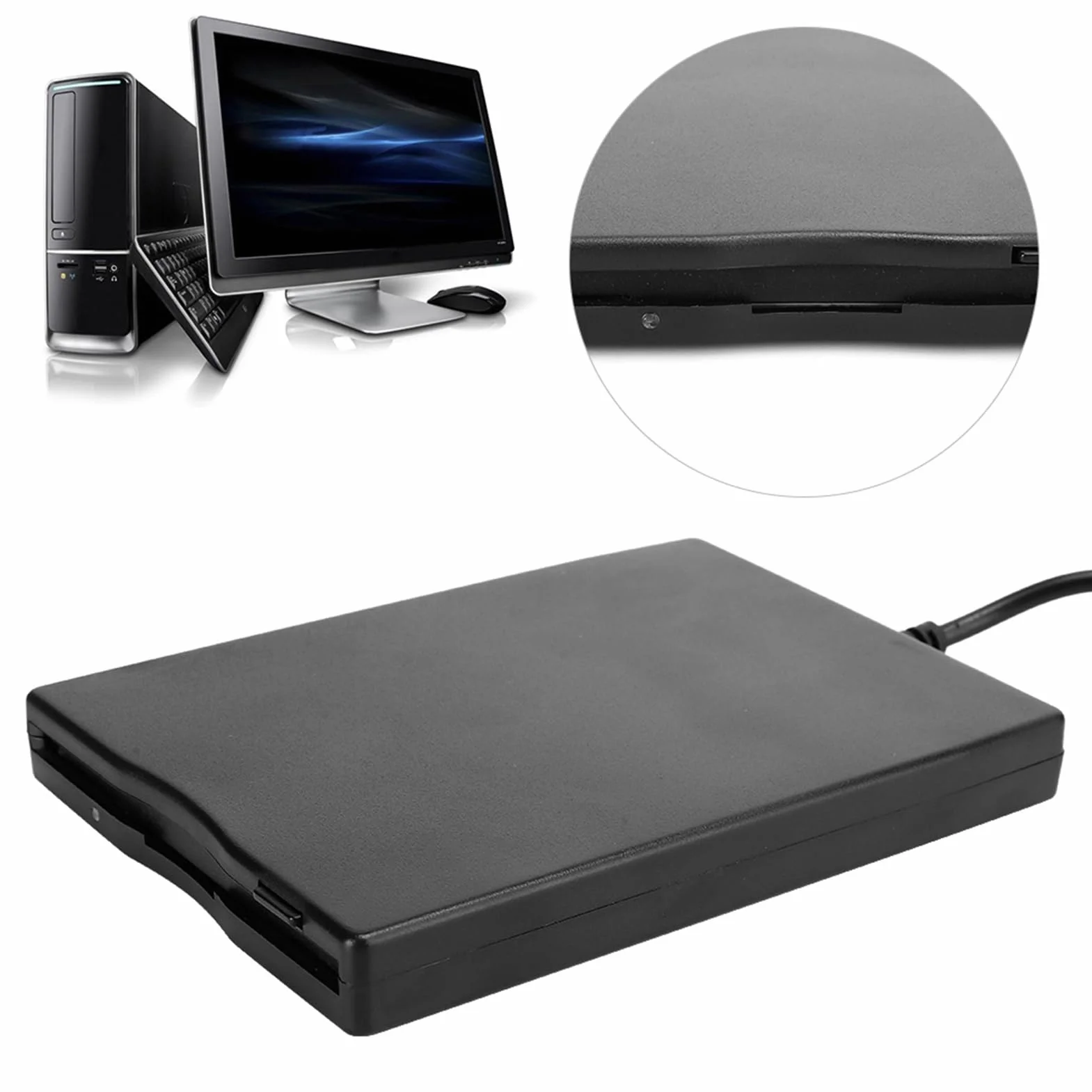 3,5 dyskietki USB zewnętrzna, dyskietka USB 3,5 cala 720 KB przenośny czytnik dyskietek do dyskietek 1,44 m 3,5 cala MF2-HD