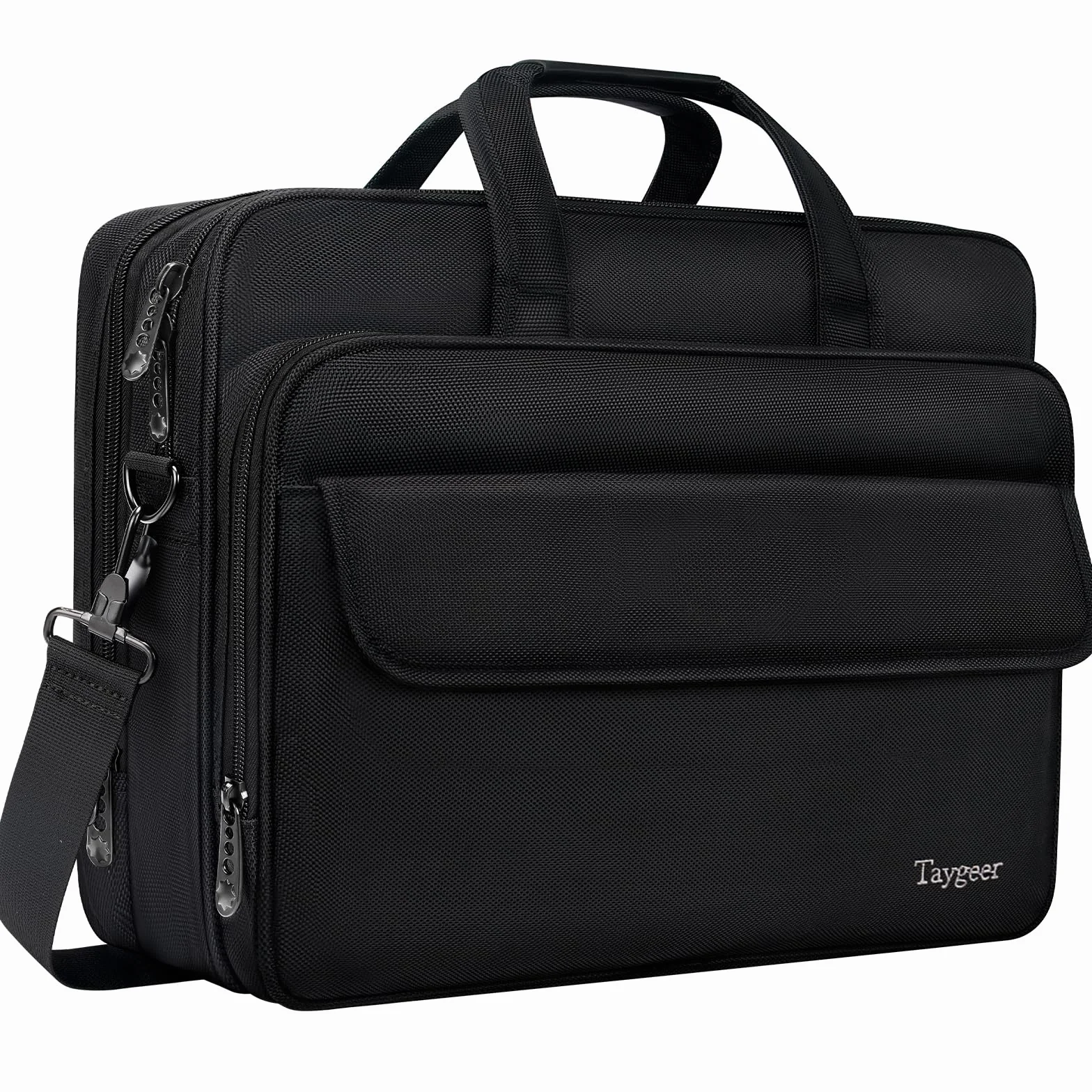 Torba Na Laptopa Taygeer 17 Cali, Duża Torba Na Ramię, Wodoodporna Torba Na Notebooka, Idealna Na Podróże, Do Pracy i Szkoły, Biznesowa Torba Męska Na Ramię, Czarna