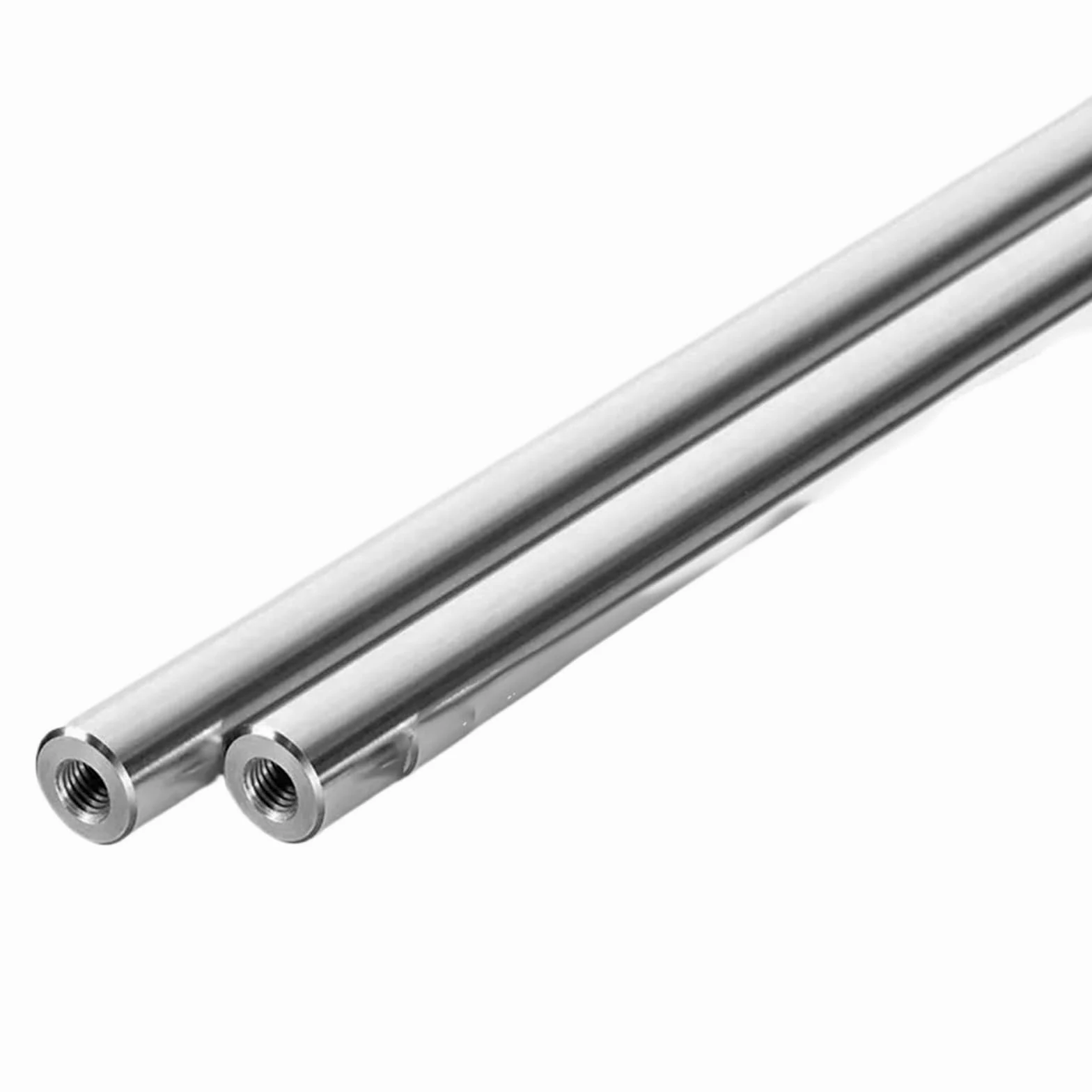 Prowadnice do szuflad z pełnym wysuwem 2 szt. Wałek liniowy OD12 mm, długość 100–550 mm z dwoma końcami gwintu M4/M5/M6, głębokość otworu 8–16 mm, chromowany, utwardzany pręt