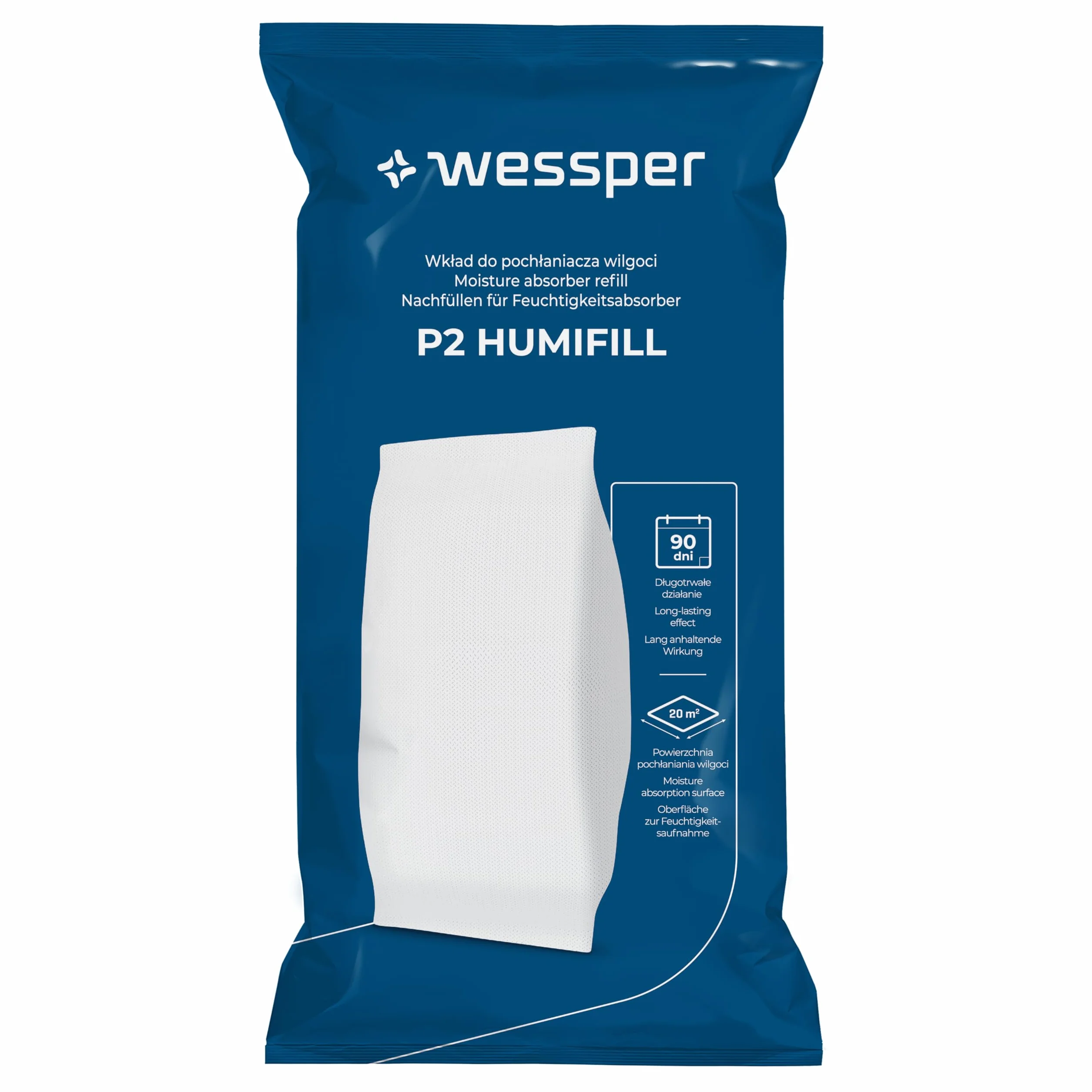 Wessper 5x Wkłady do Osuszacza Powietrza 500g – Granulat Pochłaniacz Wilgoci, Przeciw Pleśni i Zapachom, Uniwersalne Uzupełnienie, Bez Prądu, Do Pomieszczeń