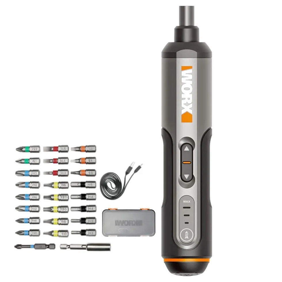 WX240 4V USB Mini śrubokręt Bezprzewodowy elektryczny Hosehold DIY Narzędzie Uchwyt z 26 sztuk bitów,Wkrętarki elektryczne