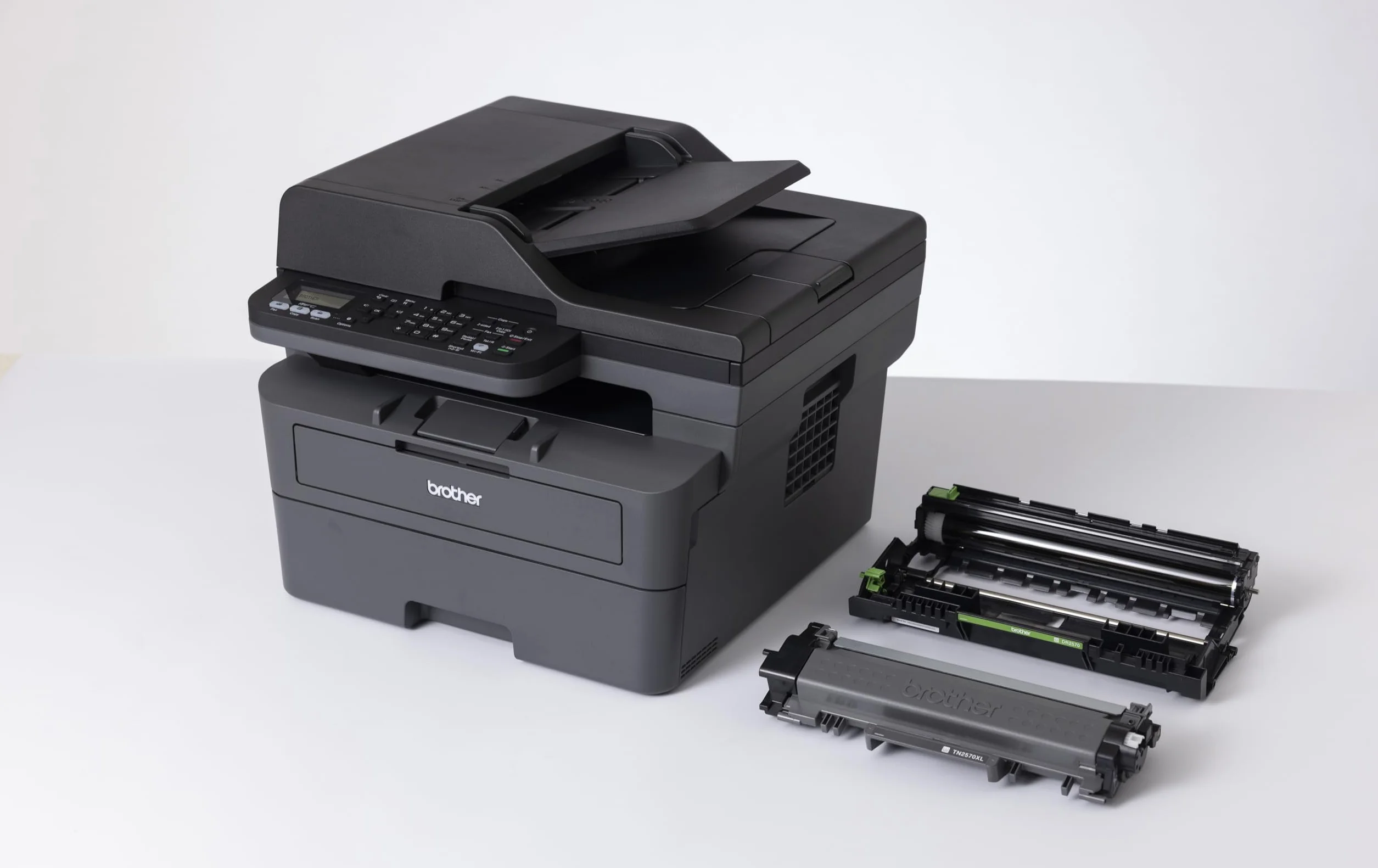 Brother MFC-L2827DW wielofunkcyjna drukarka laserowa 4 w 1, 32 ppm, druk dwustronny, 2-liniowy wyświetlacz LCD, Fast Ethernet, Wi-Fi 5 GHz i USB 2.0