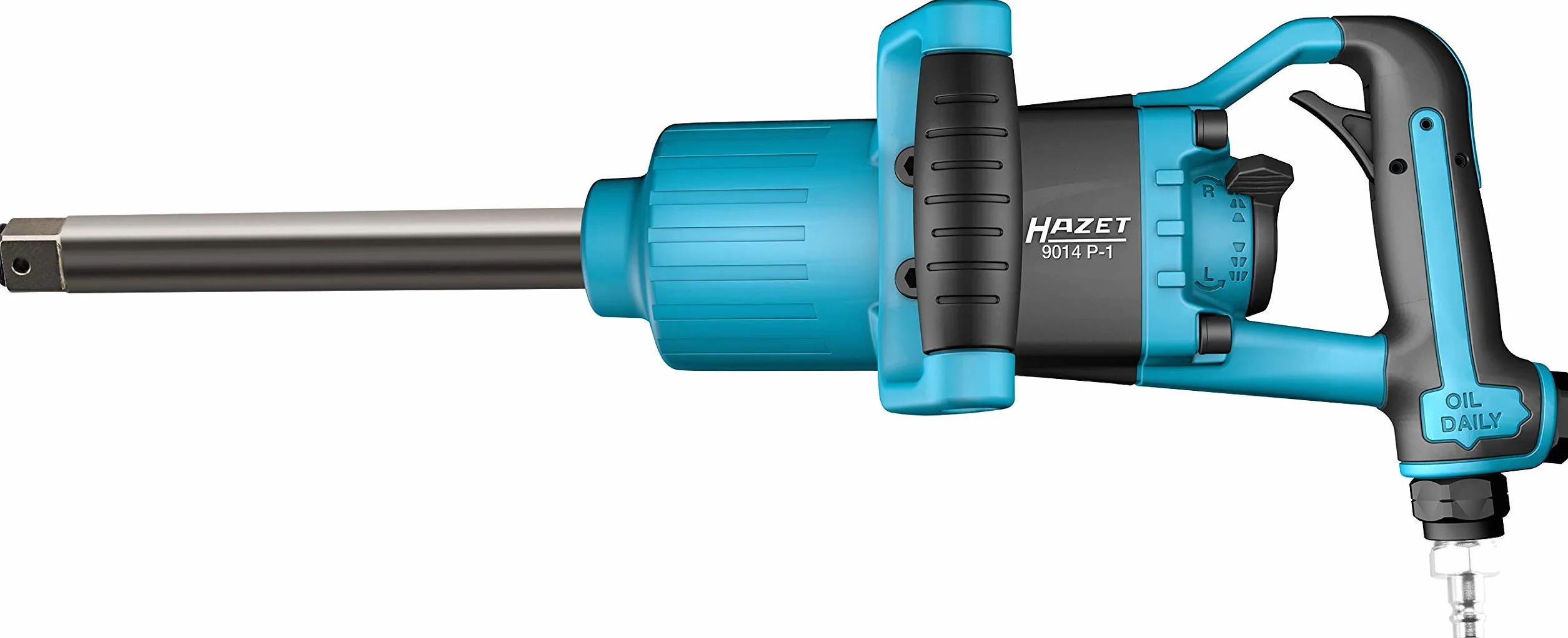 Hazet 9014 P-1 wkrętarka udarowa (mechanizm udarowy bezpośredni, niski poziom wibracji, maks. moment odkręcania: 3400 Nm, z dłuższym wrzecionem