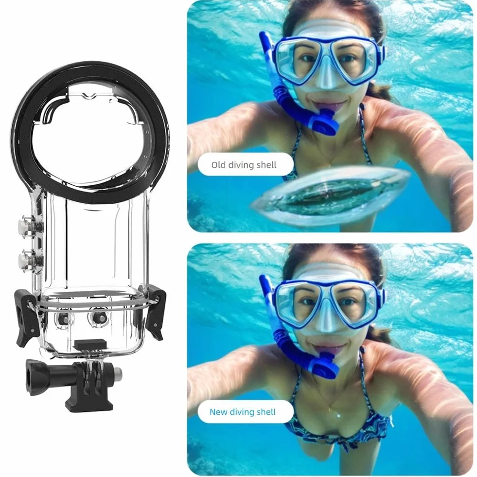 Niewidoczne etui do nurkowania Insta360 X5, wodoodporne etui do Insta360 X5 z arkuszem zapobiegającym zaparowaniu i uchwytem, wielofunkcyjne akcesoria do kamer sportowych, odpowiednie dla entuzjastów