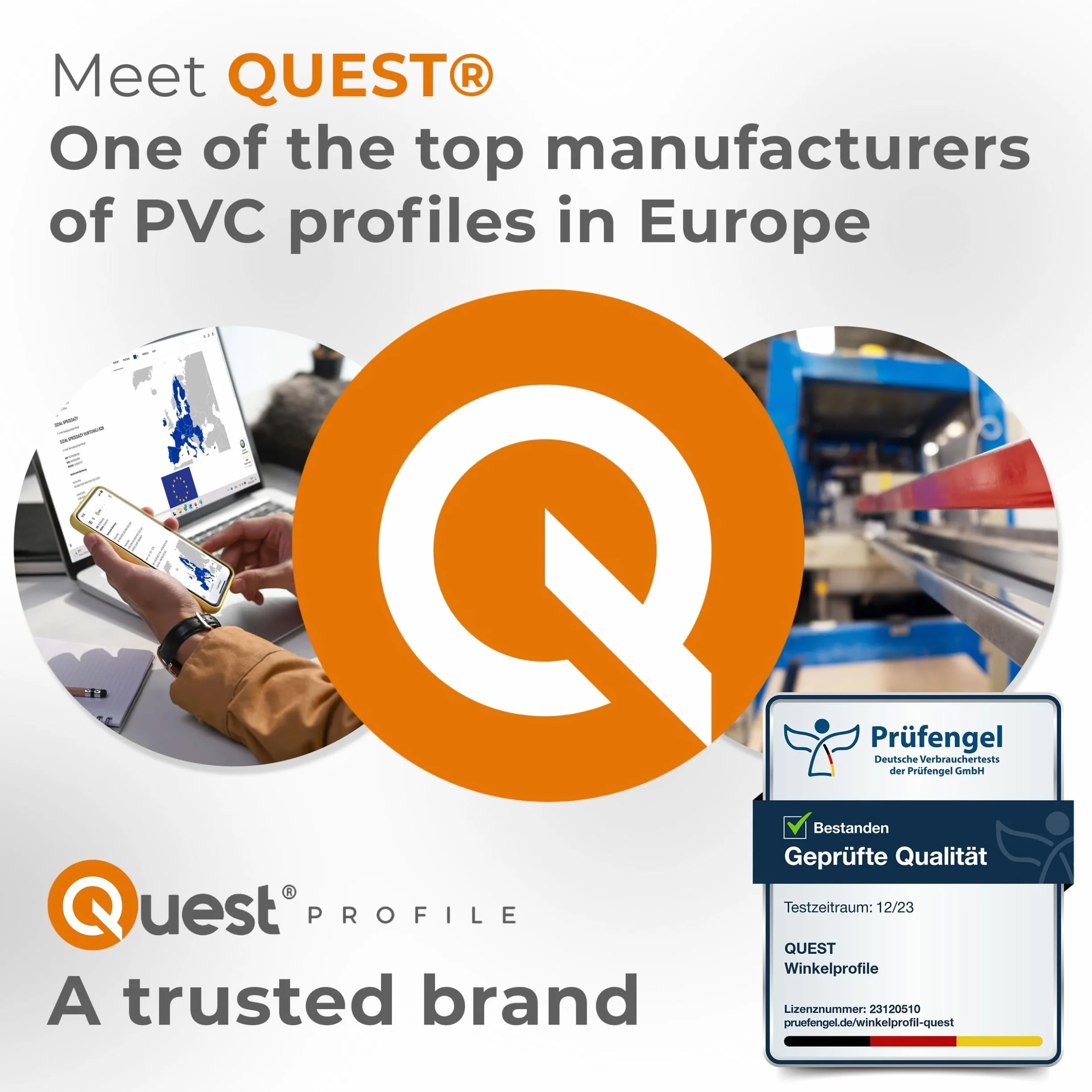 QUEST Listwa wykończeniowa PVC 10x10 mm, samoprzylepna, elastyczna, miękka taśma dekoracyjna, czarny, 5 m