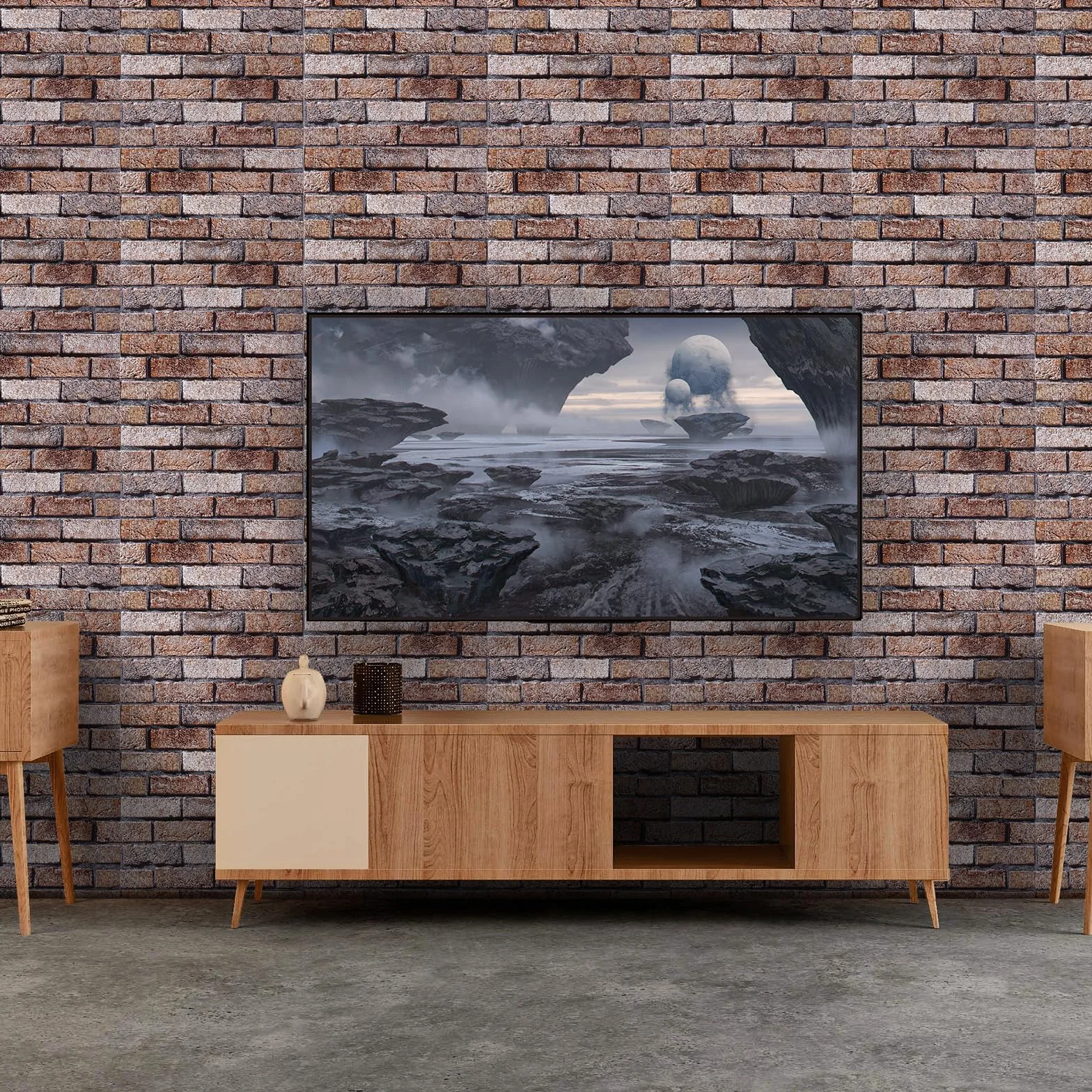 40 sztuk samoprzylepnych paneli ściennych 3D, 30 × 30 cm, panele ścienne z tworzywa sztucznego, panele ścienne PCW, tapeta z cegły do wnętrz, na zewnątrz, do pomieszczeń biurowych