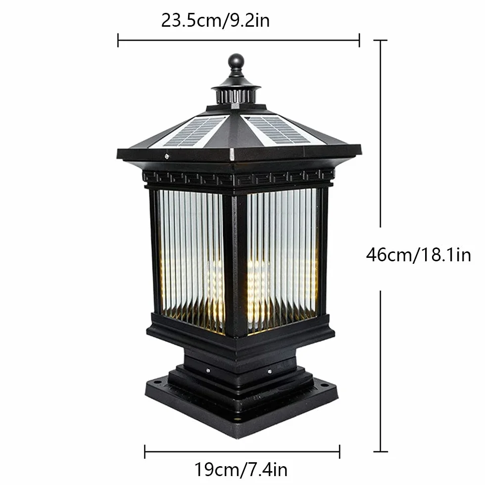 Światła Słoneczne Na Słupku Solarne Lampy Ogrodowe Oprawa Oświetlenia Zewnętrznego Słupka Z Adapterem Do Montażu Na Molo Do Słupków Ogrodowych, Ścieżki, Tarasu, Patio, Ogrodu,