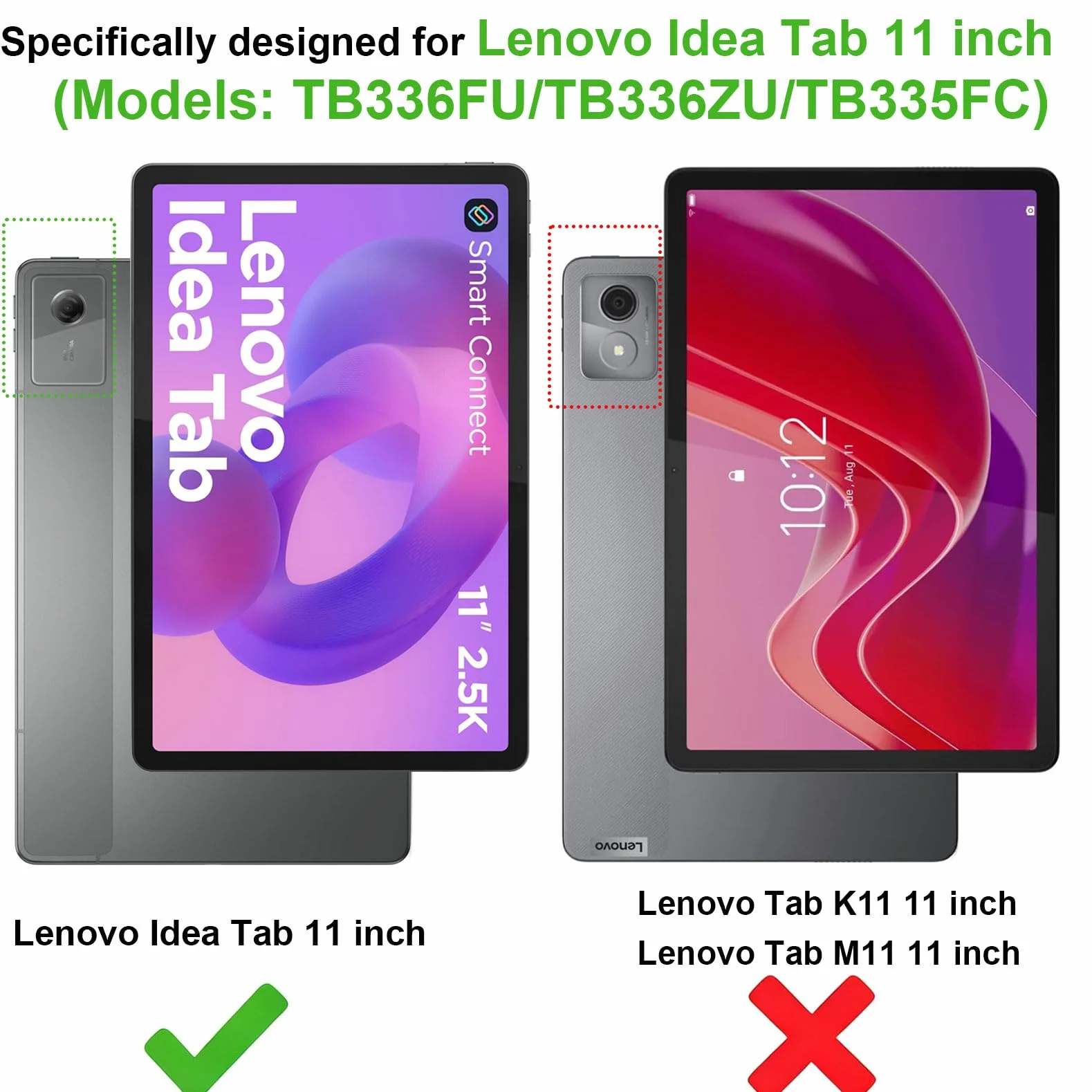 easyBee Etui kompatybilne z Lenovo Idea Tab 11 cali, ultra cienkie, silikonowe, odporne na uderzenia etui ochronne z tworzywa TPU do tabletu Idea Tab 11" - przezroczyste
