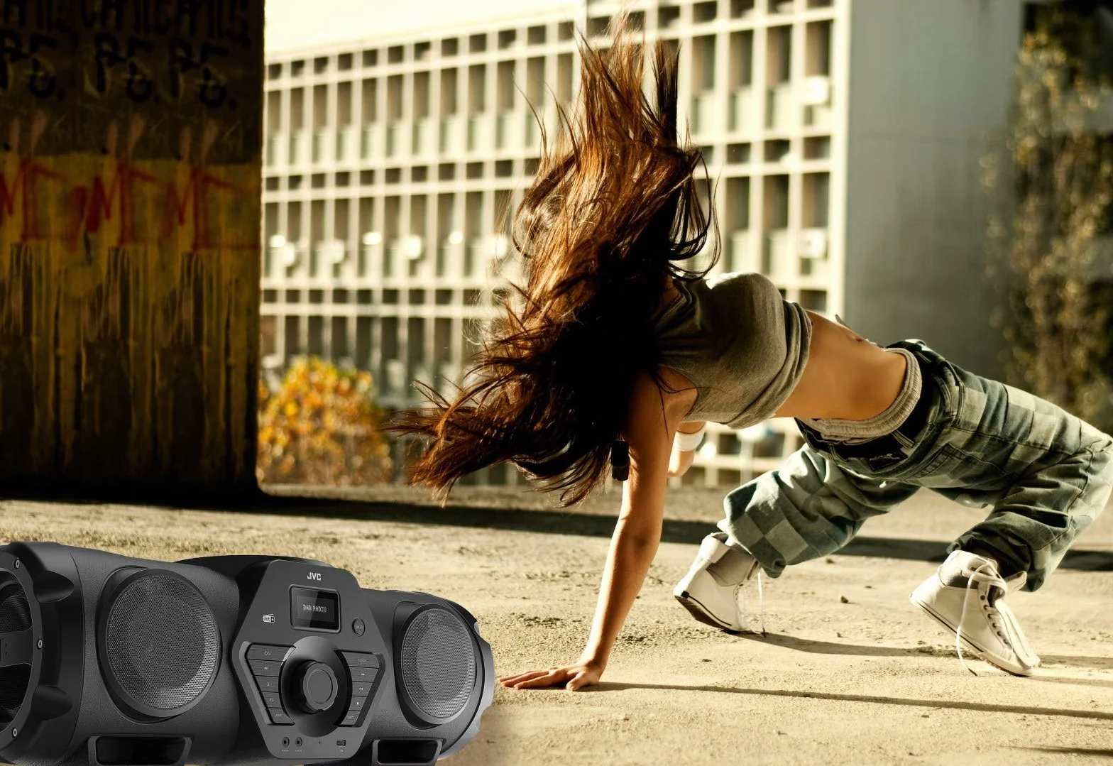 JVC RV-NB300DAB Boombox DAB Bluetooth USB CD Czarny