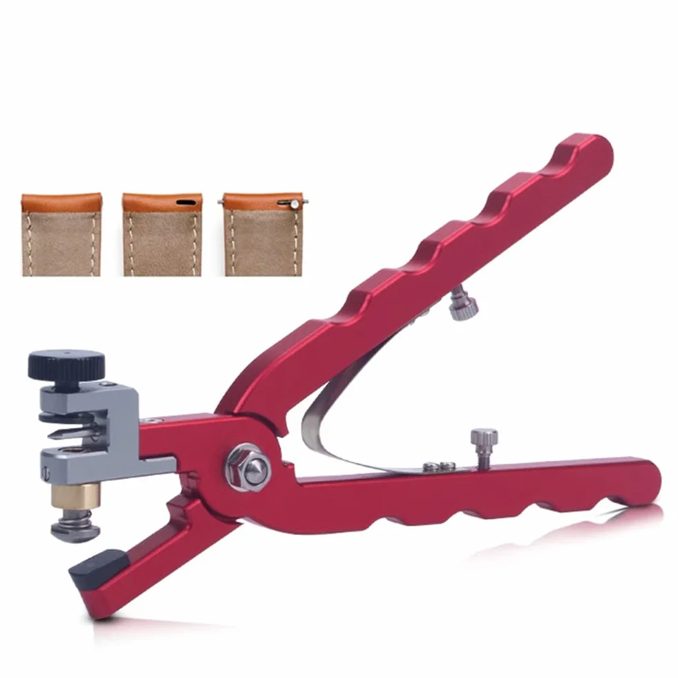 Dellx Watch Bracelet Cutting Plier for Straps to Fix Catches Spring Bar Hand Tool Pliers Red Straight