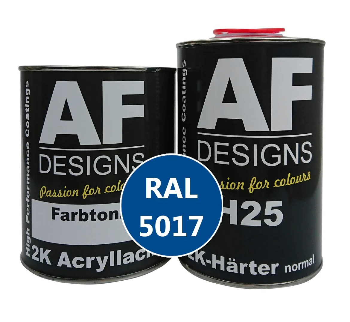 Alex Flittner Designs 2-składnikowy lakier 3 kg zestaw RAL 5017 NIEBIESKI NIEBIESKI błyszczące maszyny lakier przemysłowy do samochodów ciężarowych NFZ