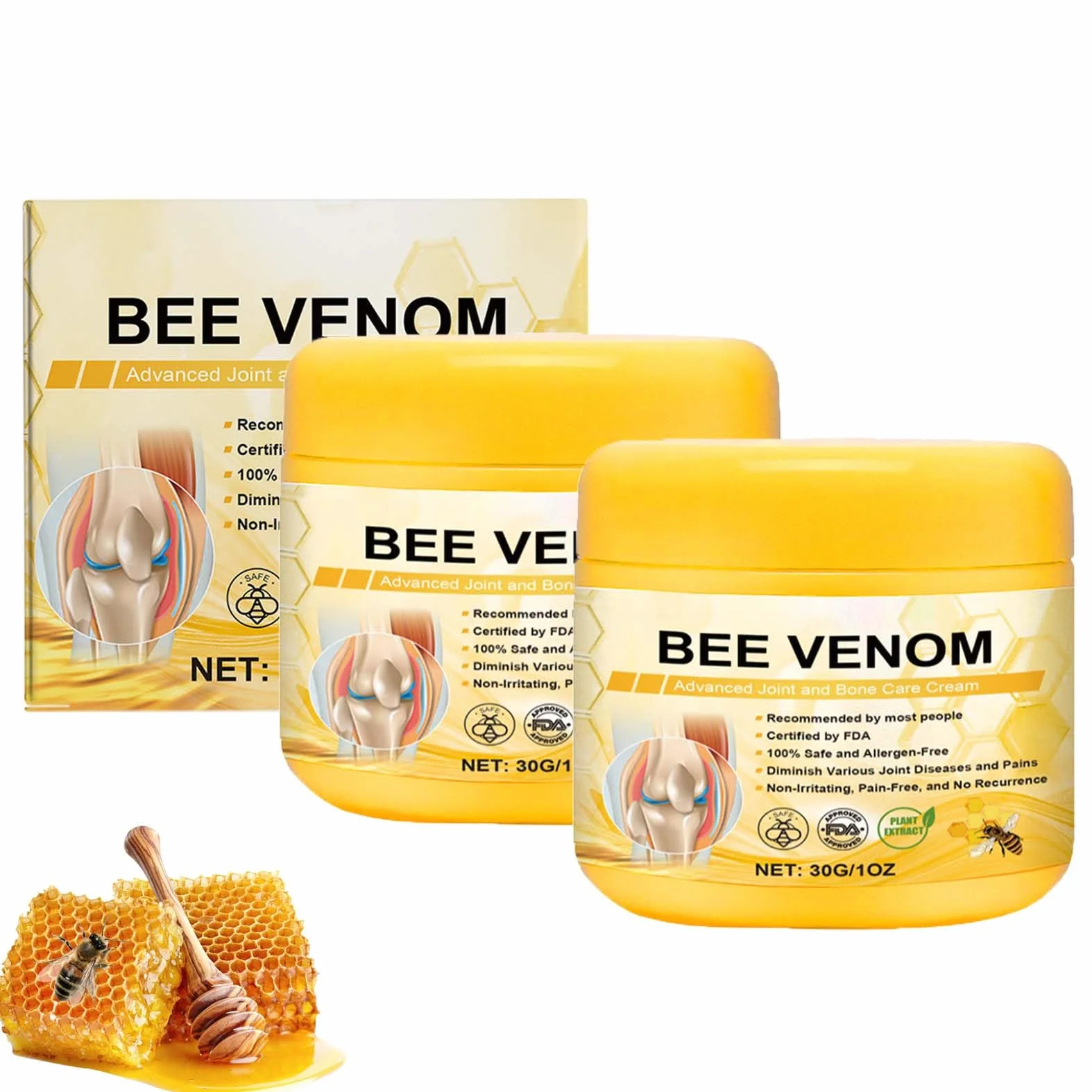 EONFAVE 2 sztuki Aeehfeng Bee Venom Advanced Joint Cream