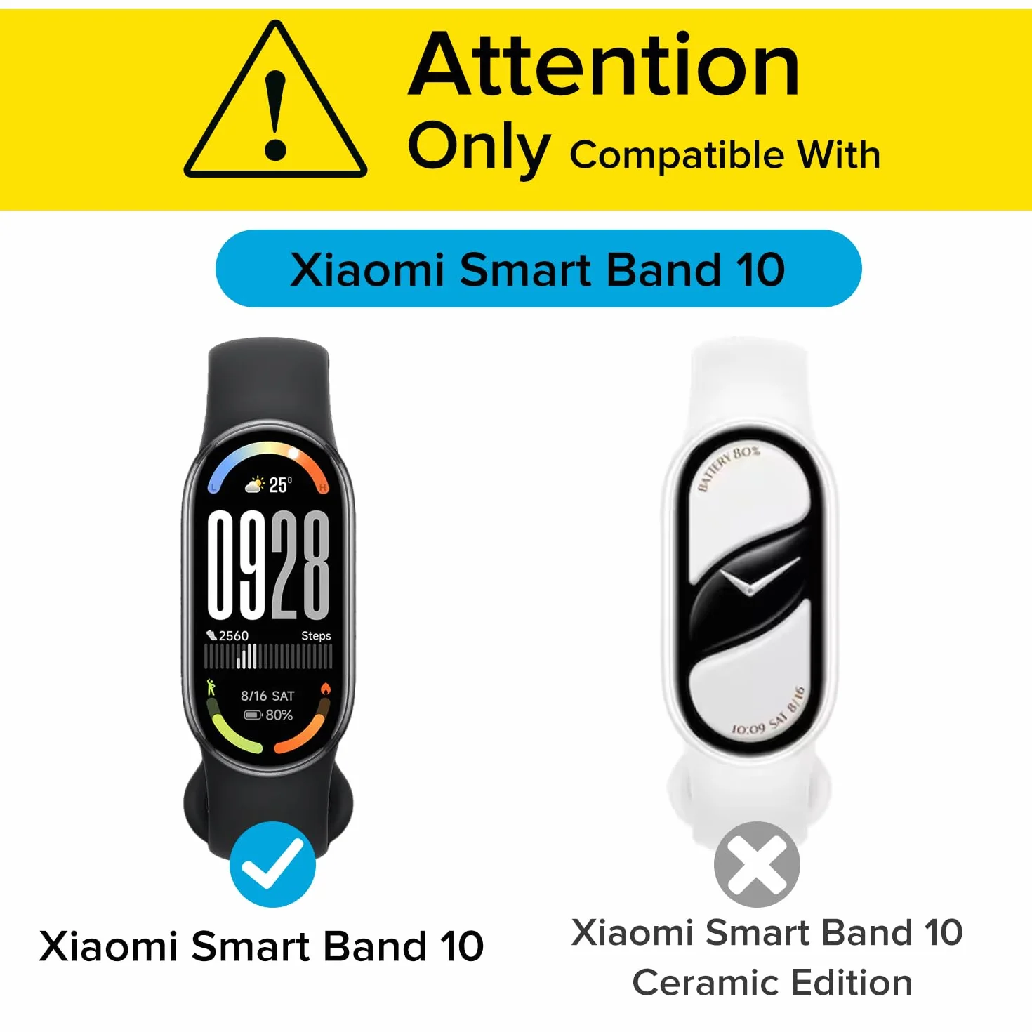 iVoler 3-pak etui ochronne TPU do Xiaomi Smart Band 10, odporne na wstrząsy i zarysowania, 2 przezroczyste + 1 czarne