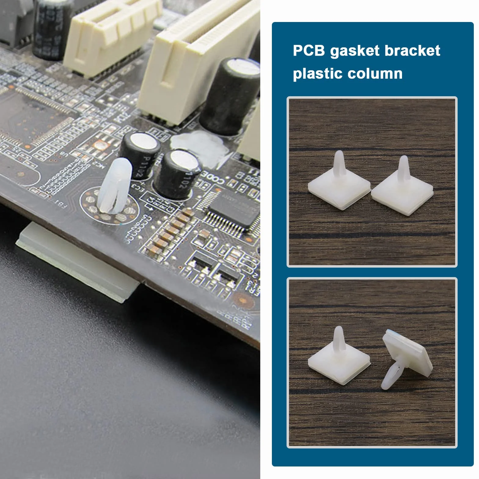 OTOTEC 50 szt. lepkich podkładek dystansowych do PCB, plastikowa kolumna, 4,8 mm, wysokość podparcia dla płytek drukowanych, stałe podpora płyty głównej komputera PCB