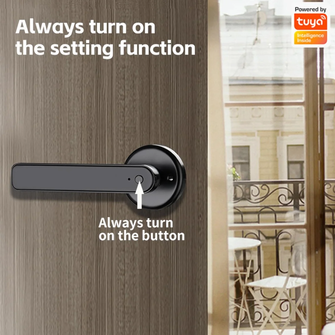 Fingerprint Door Lock 5 w 1 Smart Door Knob z APP/Karta/IC/Password/Keypad