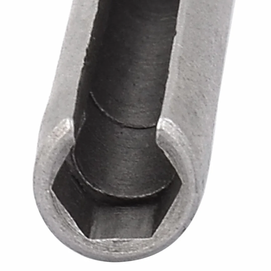 Sourcingmap a16011600ux0952 100 mm długości 8 mm sześciokątne gniazdo nakrętki szczelinowe adapter do bitów, srebrny szary