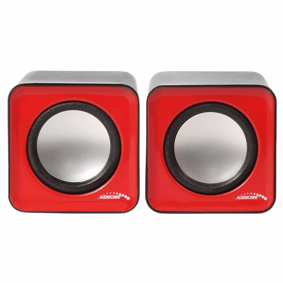Audiocore AC870 kompaktowy głośnik stereo 2.0 PC 2 x 3 W RMS czerwony