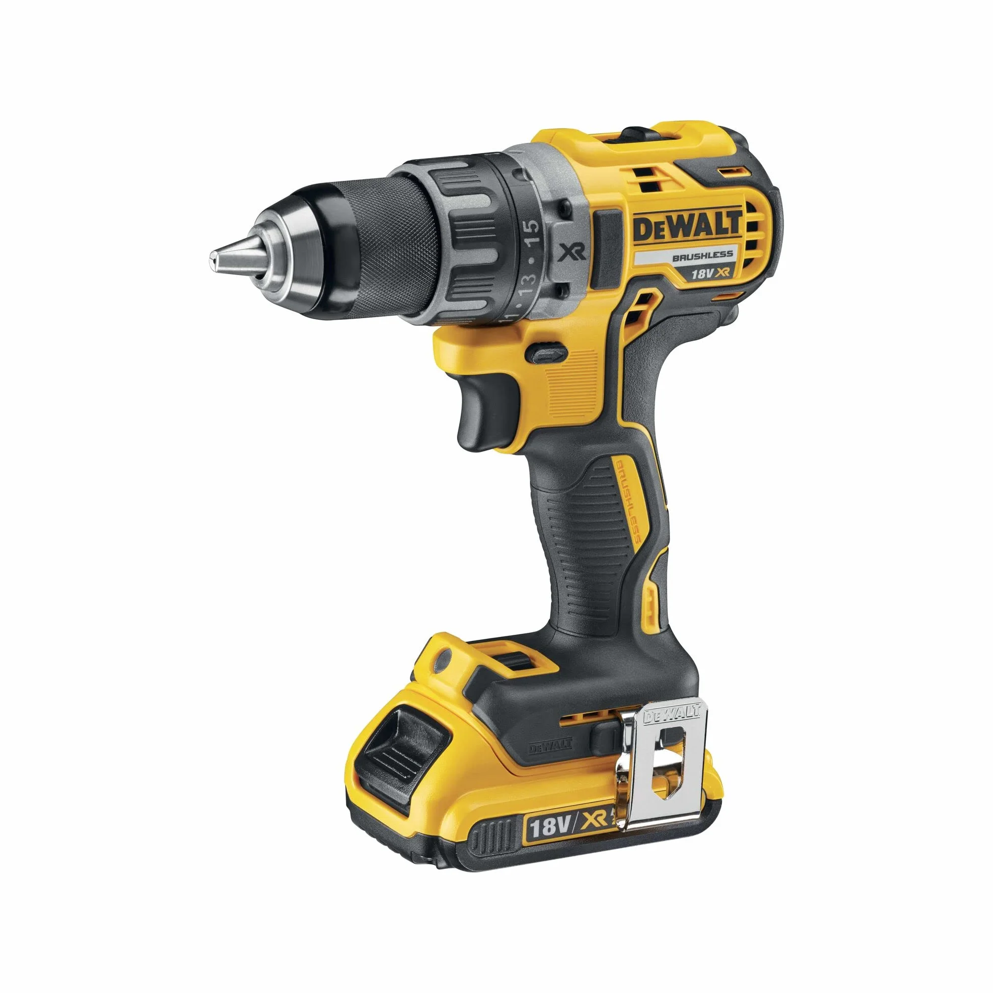 DEWALT, Wiertarko-wkrętarka 18V XR w zestawie z dwoma akumulatorami 2.0Ah litowo-jonowymi XR, DCD791D2
