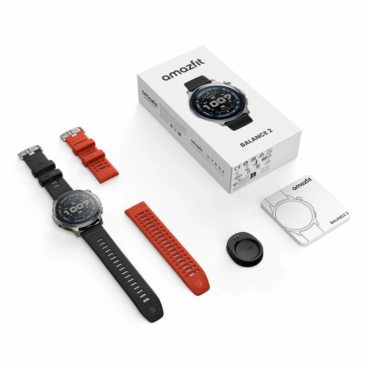 Amazfit Balance 2 Smartwatch 47 mm AMOLED Szkło Szafirowe Dual GPS 21 dni baterii
