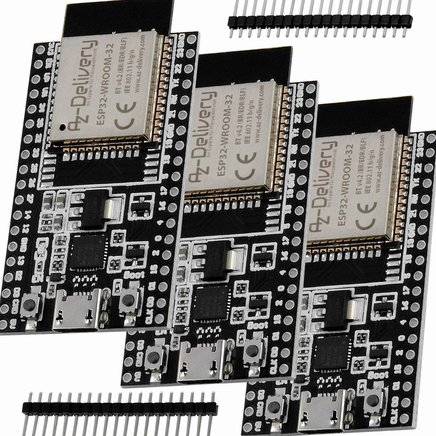 AZDelivery ESP32 Dev Kit C V4 NodeMCU WLAN/WiFi Development Board bez lutowania kompatybilny z Arduino w tym E-Book! (Następca modułu ESP32 Dev Kit C)