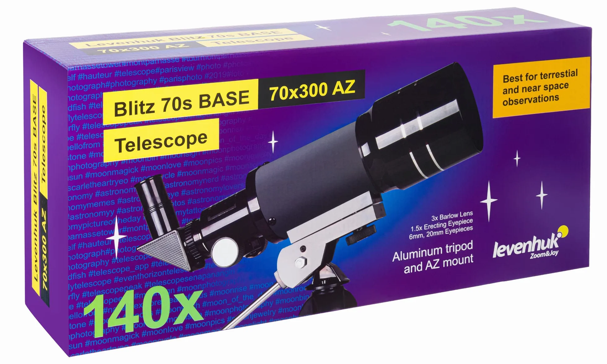 Levenhuk Blitz 70S BASE Teleskop Refrakcyjny 70 mm